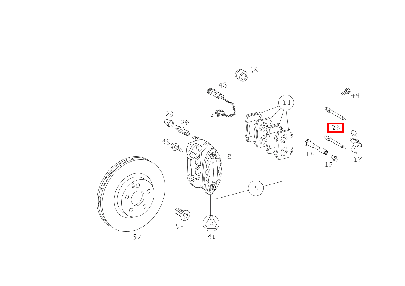 TEILESATZ FUEHRUNGSBOLZEN BREMSSATTEL G3504X42850 463
