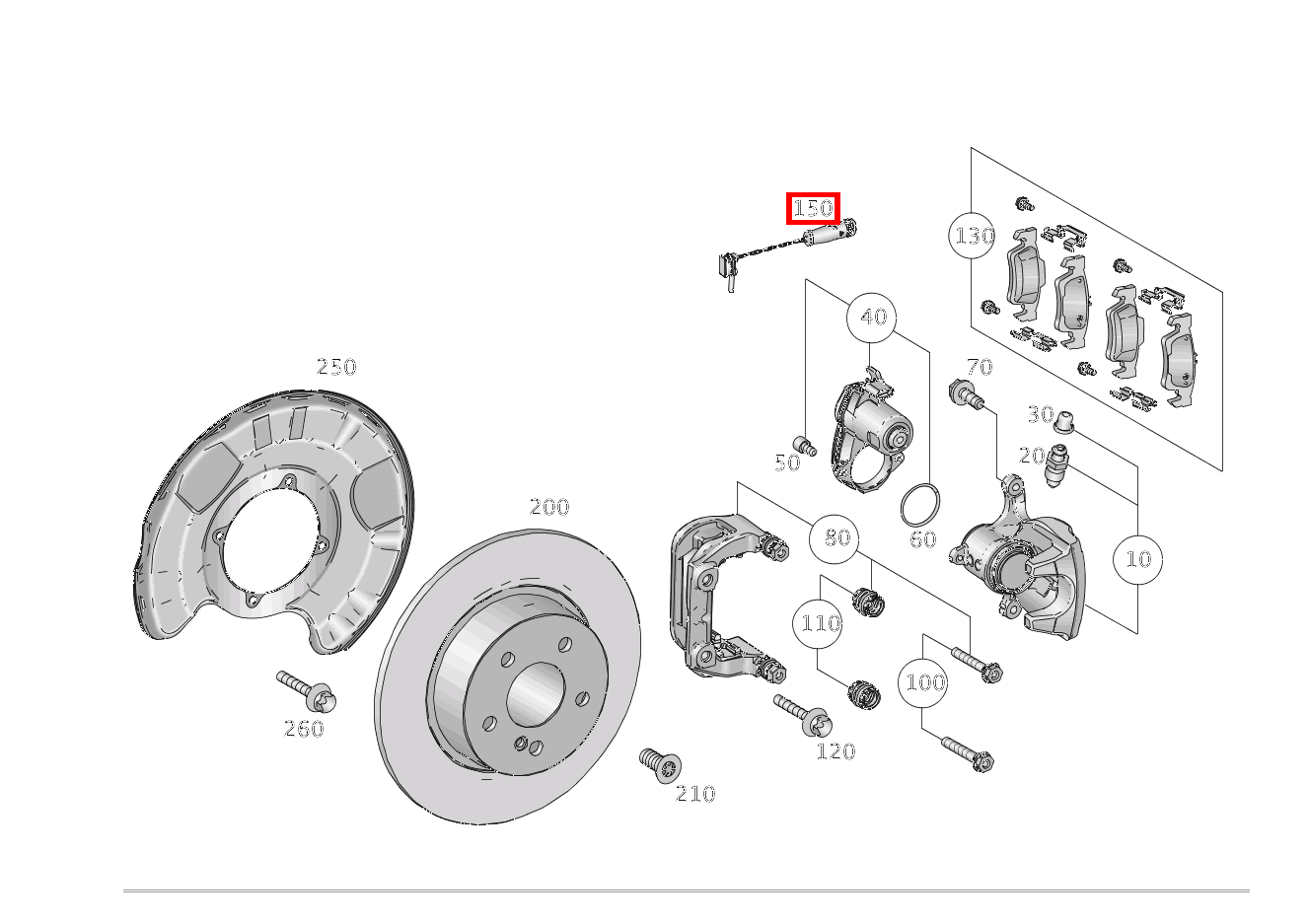 Belagverschleisssensor BREMSVERSCHLEISSANZEIGE GLE 350 4MATIC 166