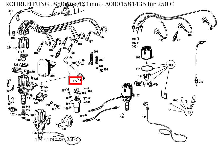 Rohrleitung . 850mm; 4X1mm 250 C 114 Rohrleitung . 850mm; 4X1mm 250 C 114