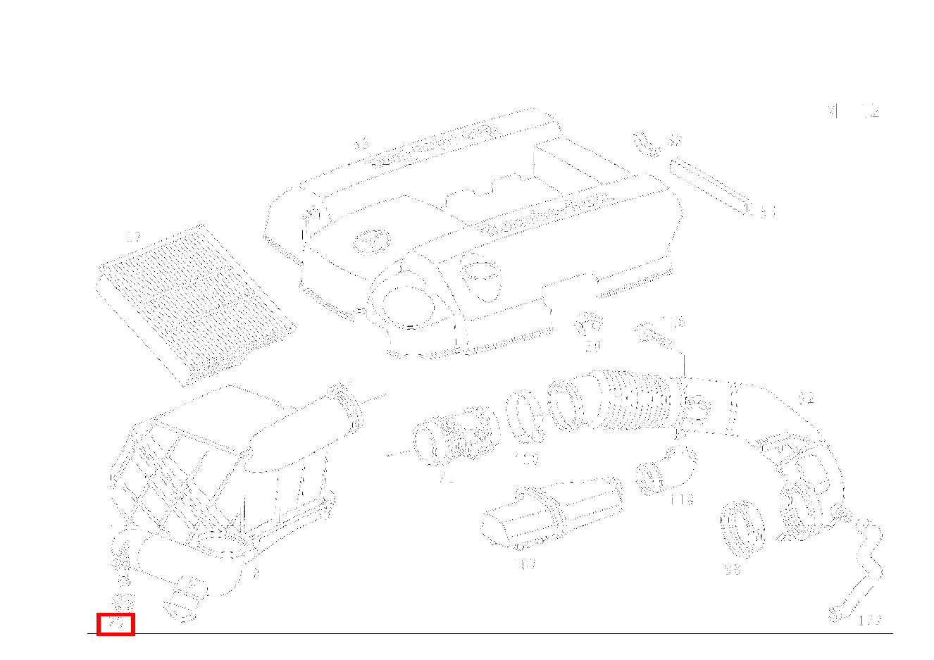 Elastomerlager LUFTFILTER AN HALTER CLK 320 V6 Cabrio 208