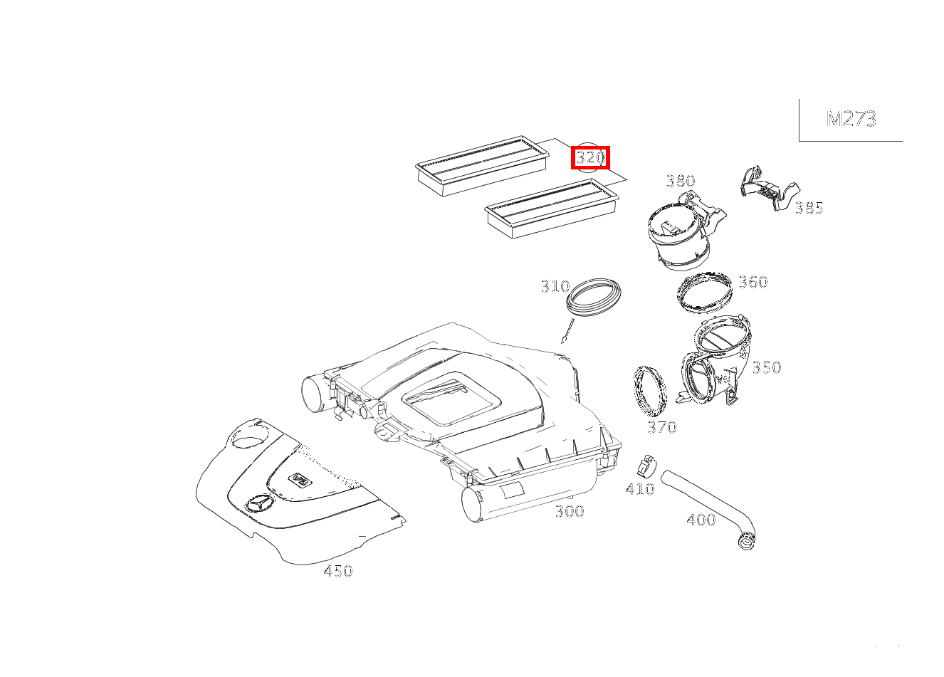 Teilesatz Filtereinsatz TEILESATZ G 500 CABRIOLET 463