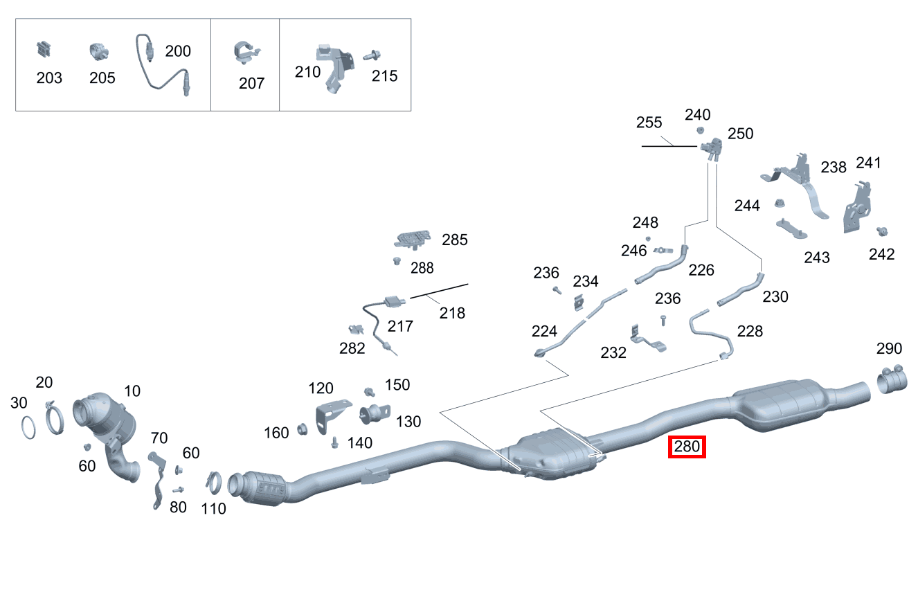 ABGASLEITUNG VORNE Vorne E 400 d Limousine 213
