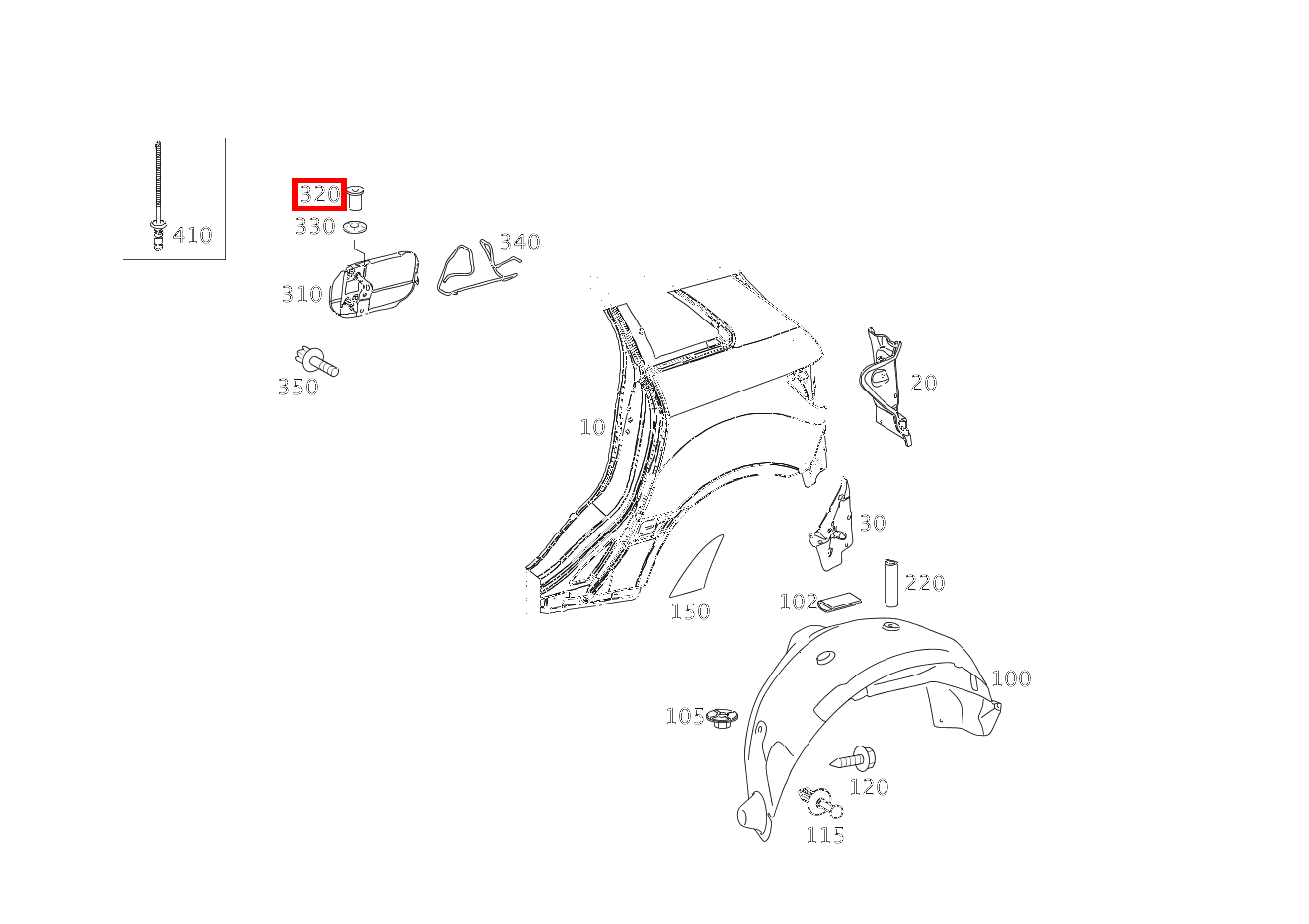 Bolzen TANKKLAPPE B 180 246 Bolzen TANKKLAPPE B 180 246
