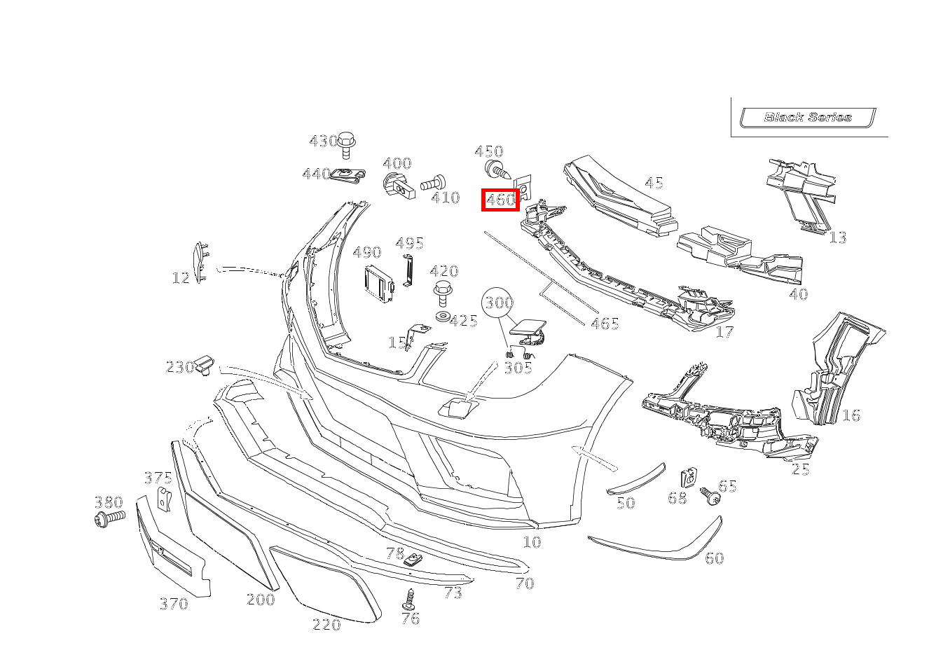 CLIPSMUTTER BLECHSCHRAUBE Stoßfänger an Halter Motorraumverkleidung C63AMG BlackSeries 204