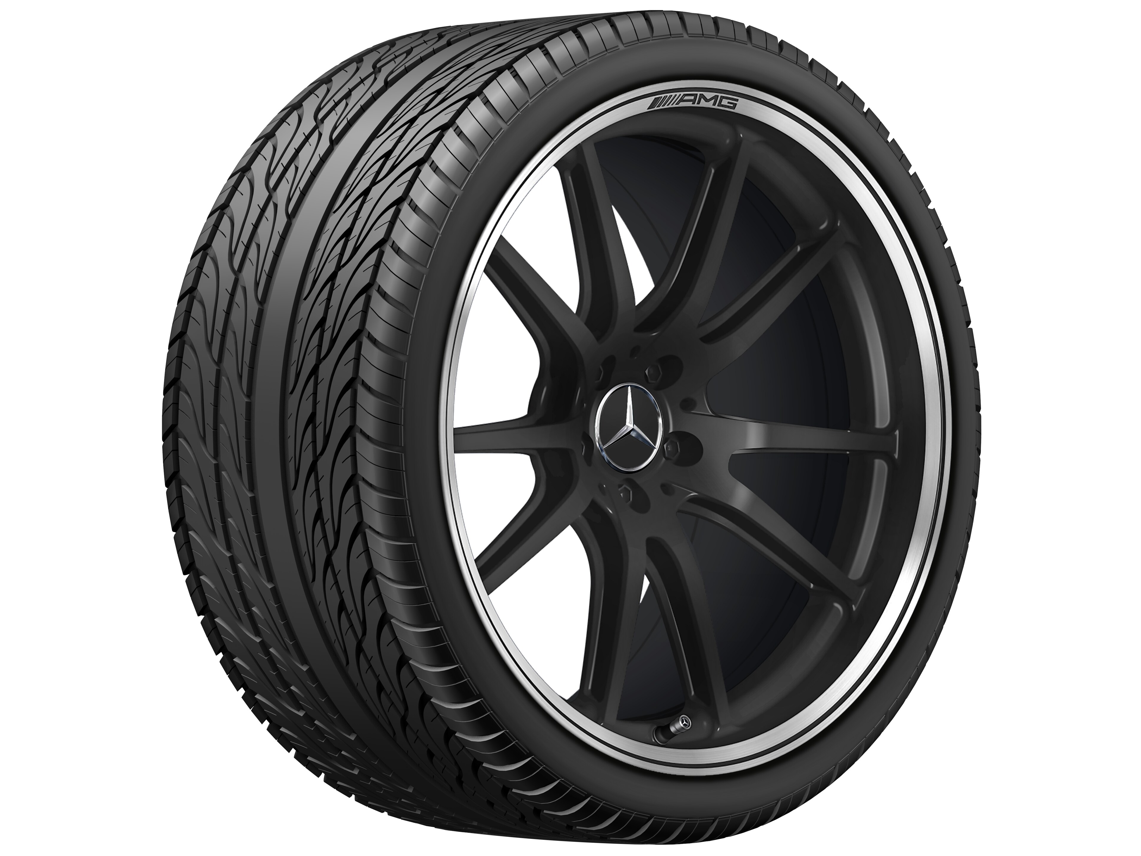 AMG Schmiederad 10-Speichen-Design, 21 Zoll, 10 J x 21 ET 30, schwarz matt