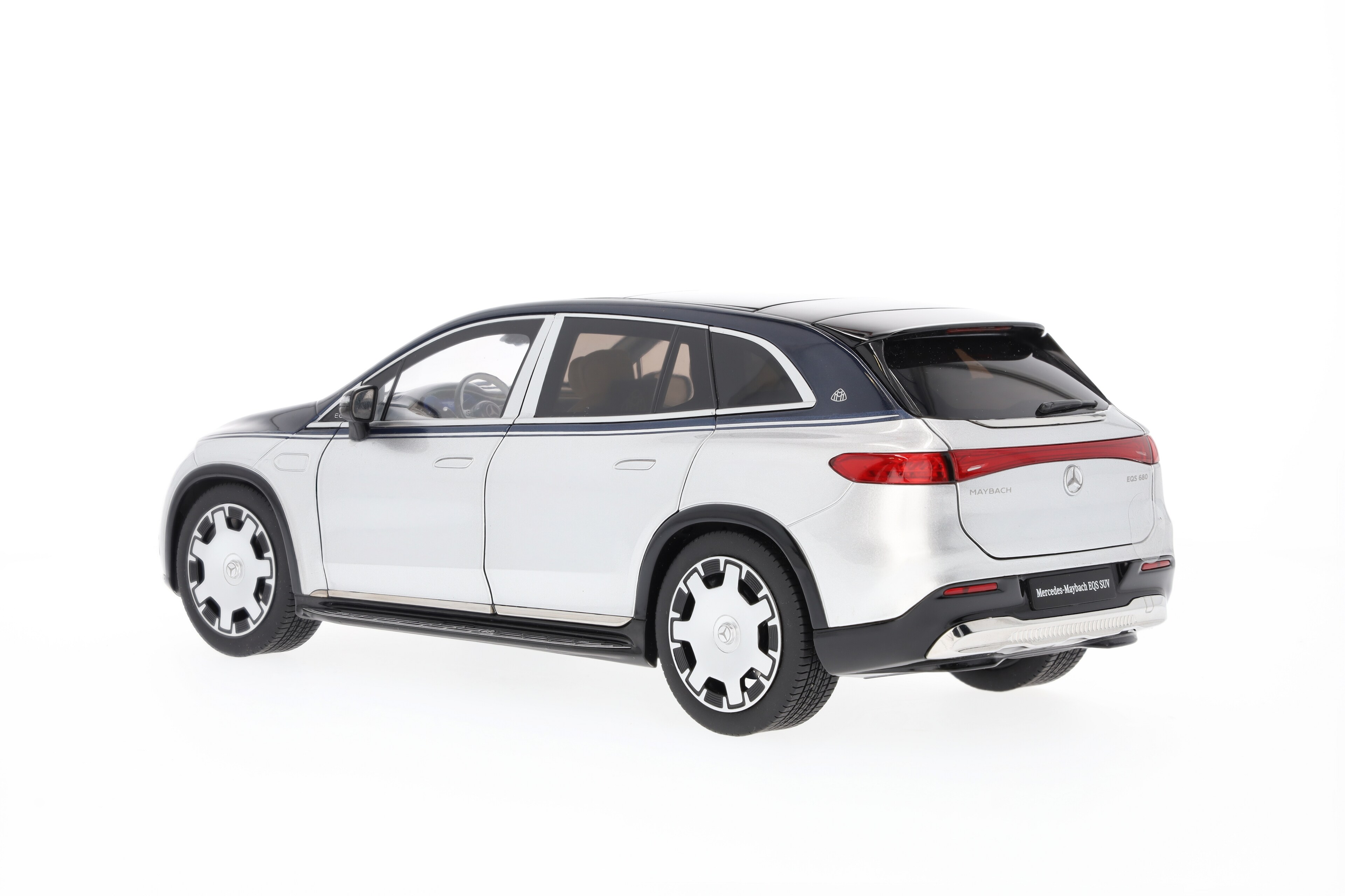 Mercedes-Benz - Mercedes-Maybach EQS 680 SUV, X296 sodalithblau / hightechsilber, 1:18