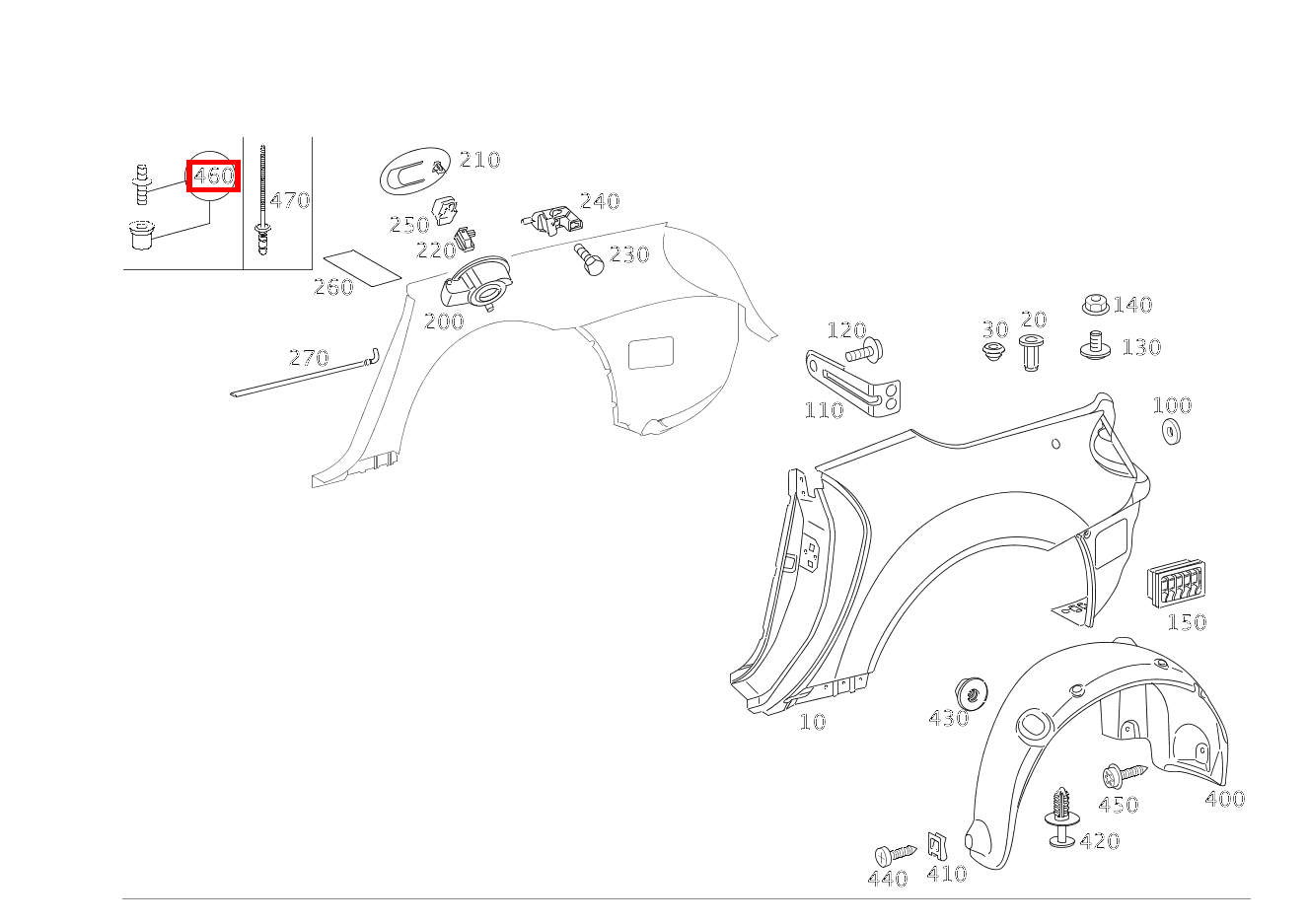 TEILESATZ GEWINDEBOLZEN SLK 55 AMG Roadster 171