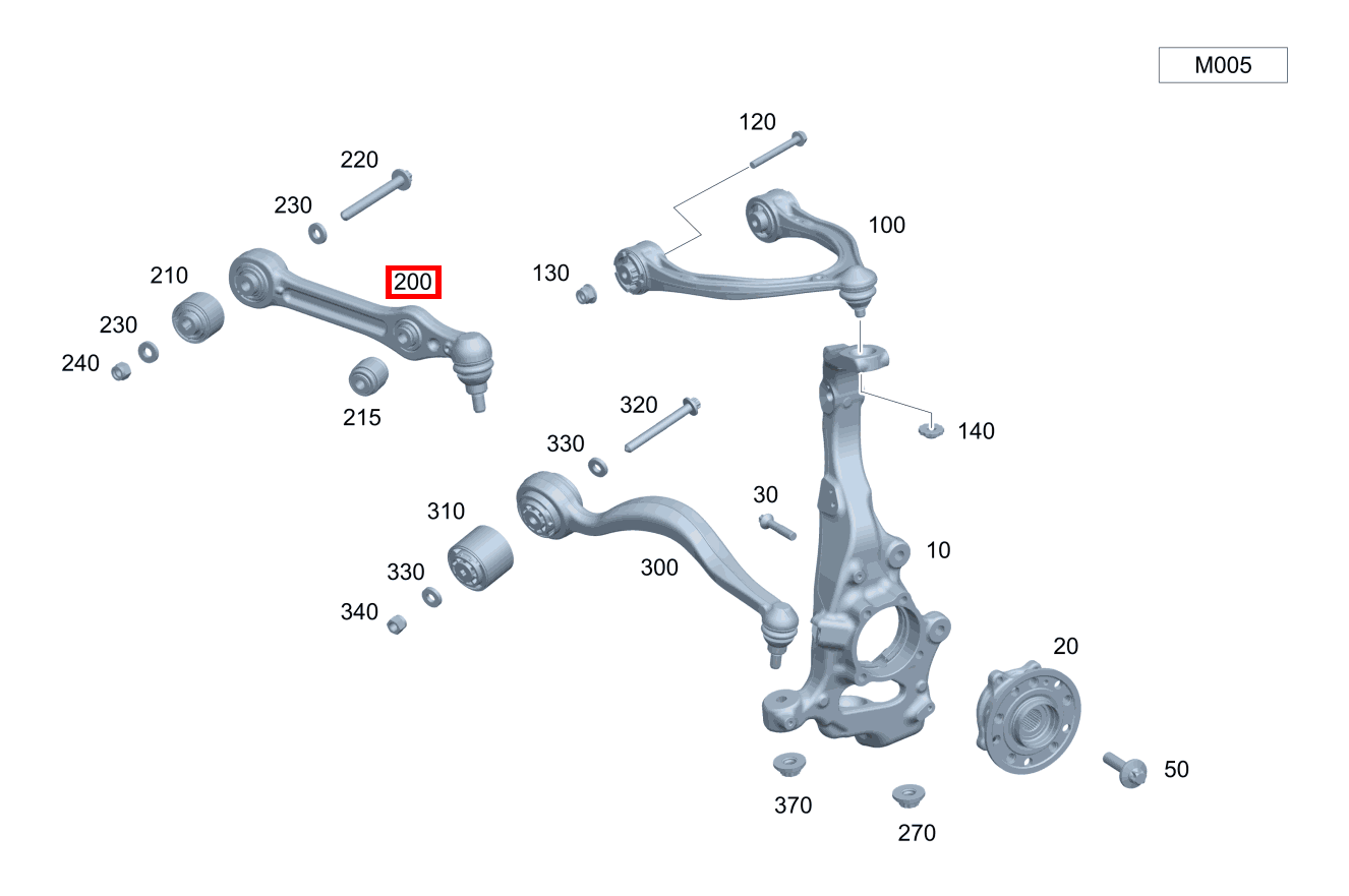 Federlenker Rechts Mercedes-AMG E 53 4MATIC+ Cabriolet 238