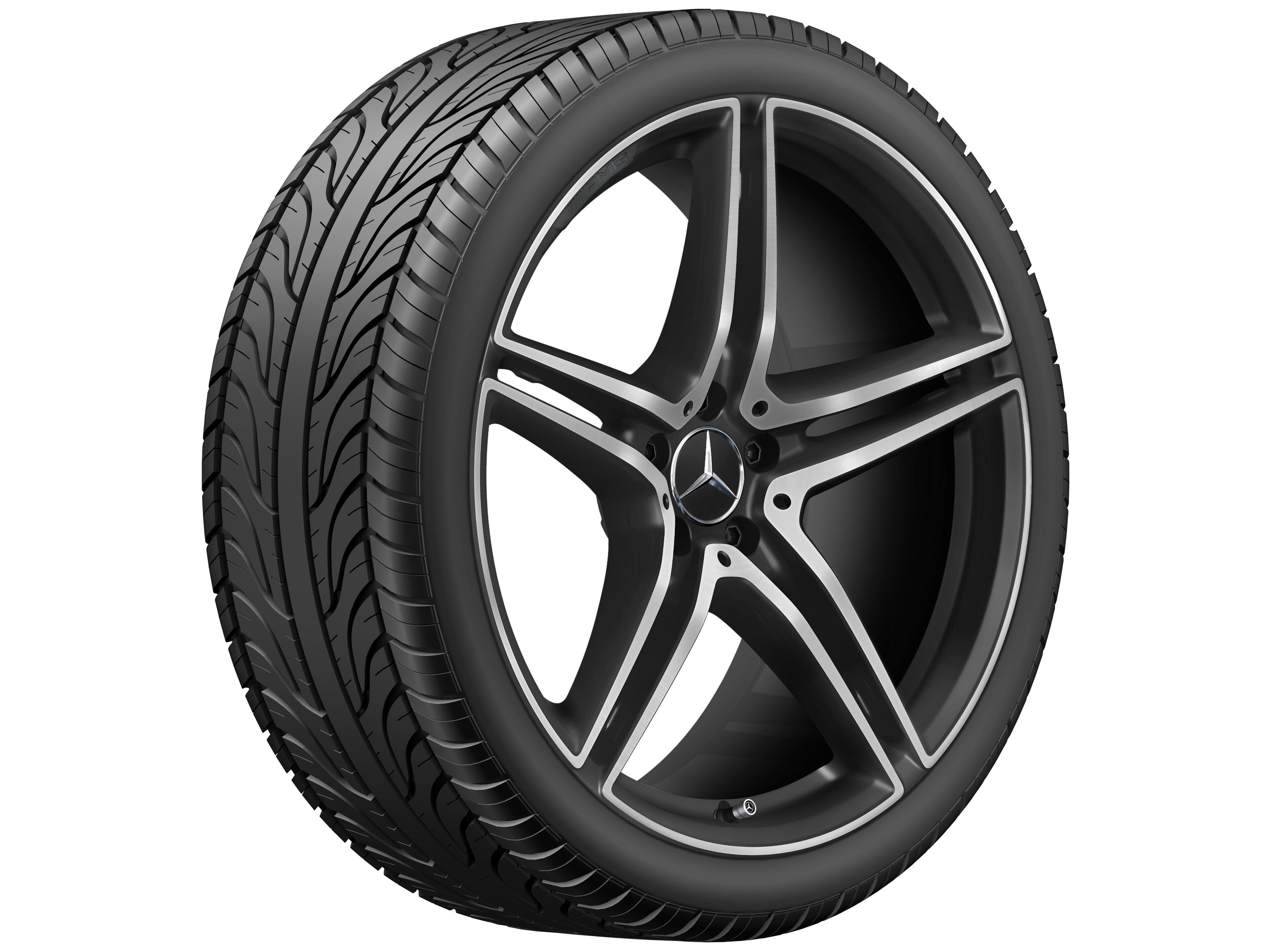 AMG Vielspeichen-Rad, 21 Zoll, 9,5 J x 21 ET 33, schwarz matt