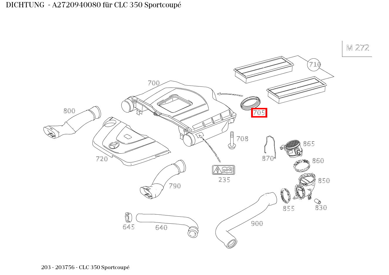 ABDICHTUNG CLC 350 Sportcoupé 203