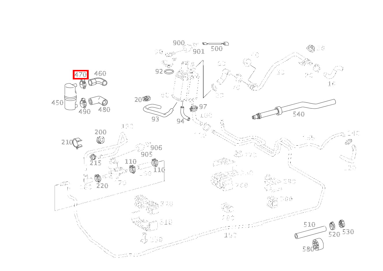 Schlauchschelle DAEMPFERBEHAELTER; 14.5-15.5 MM SL500 230