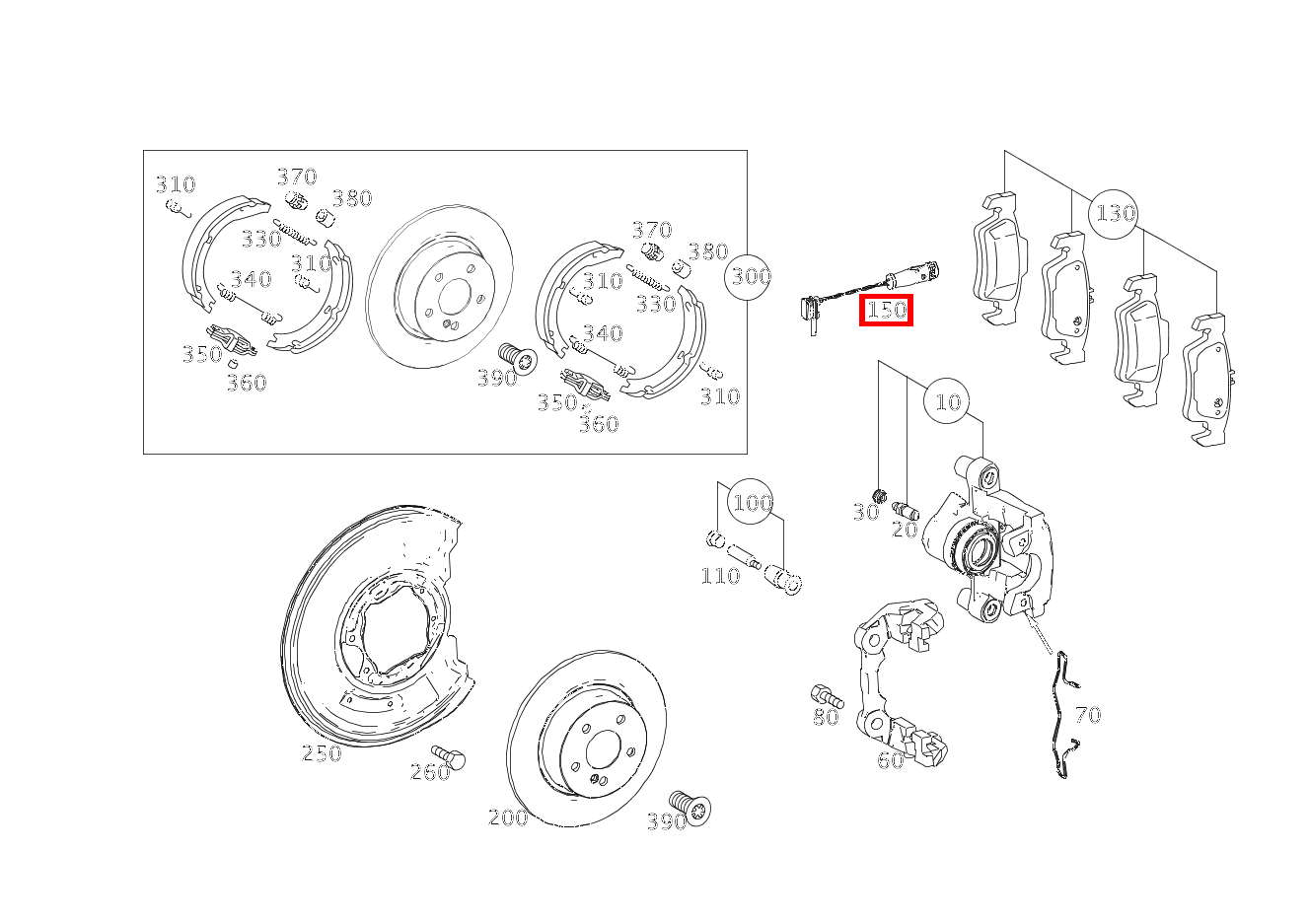 Belagverschleisssensor Bremsbelagverschleißanzeige GLK 350 4MATIC 204