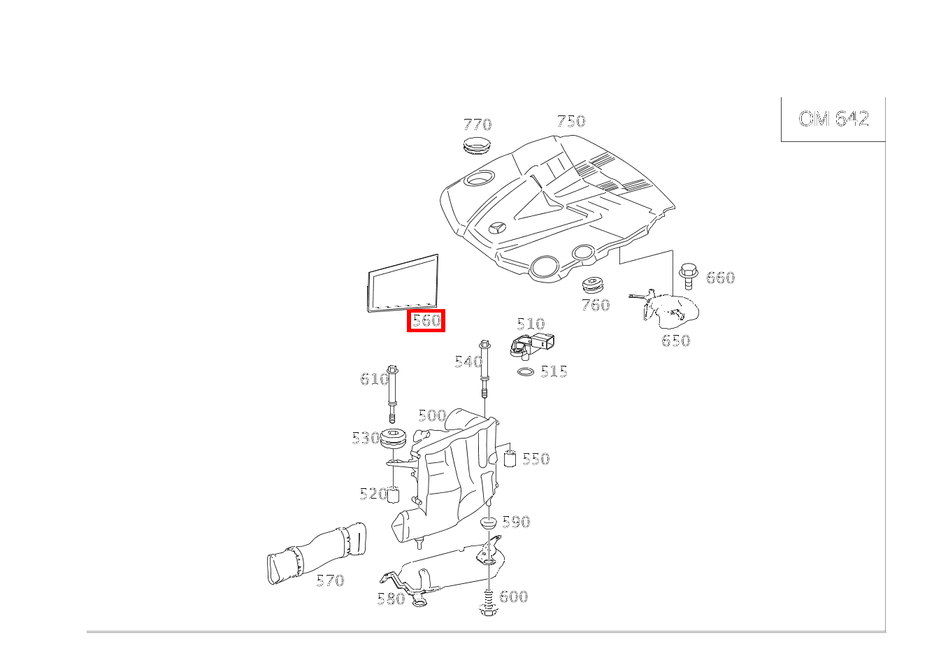 Luftfiltereinsatz Links CLS 350 CDI Coupé RL 219