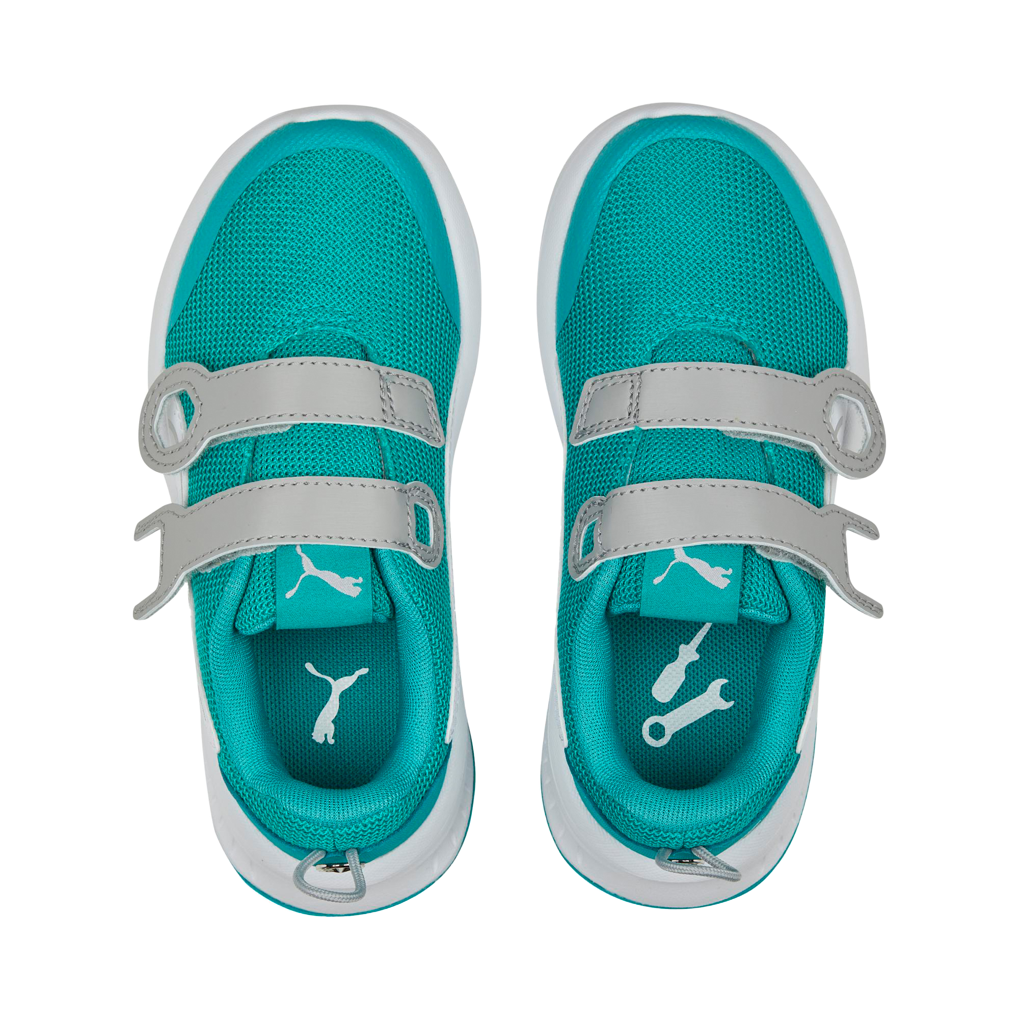 Sneakers, Evolve PTC V PS, Kids, Mercedes-AMG F1 weiß/grün/silberfarben, PUMA