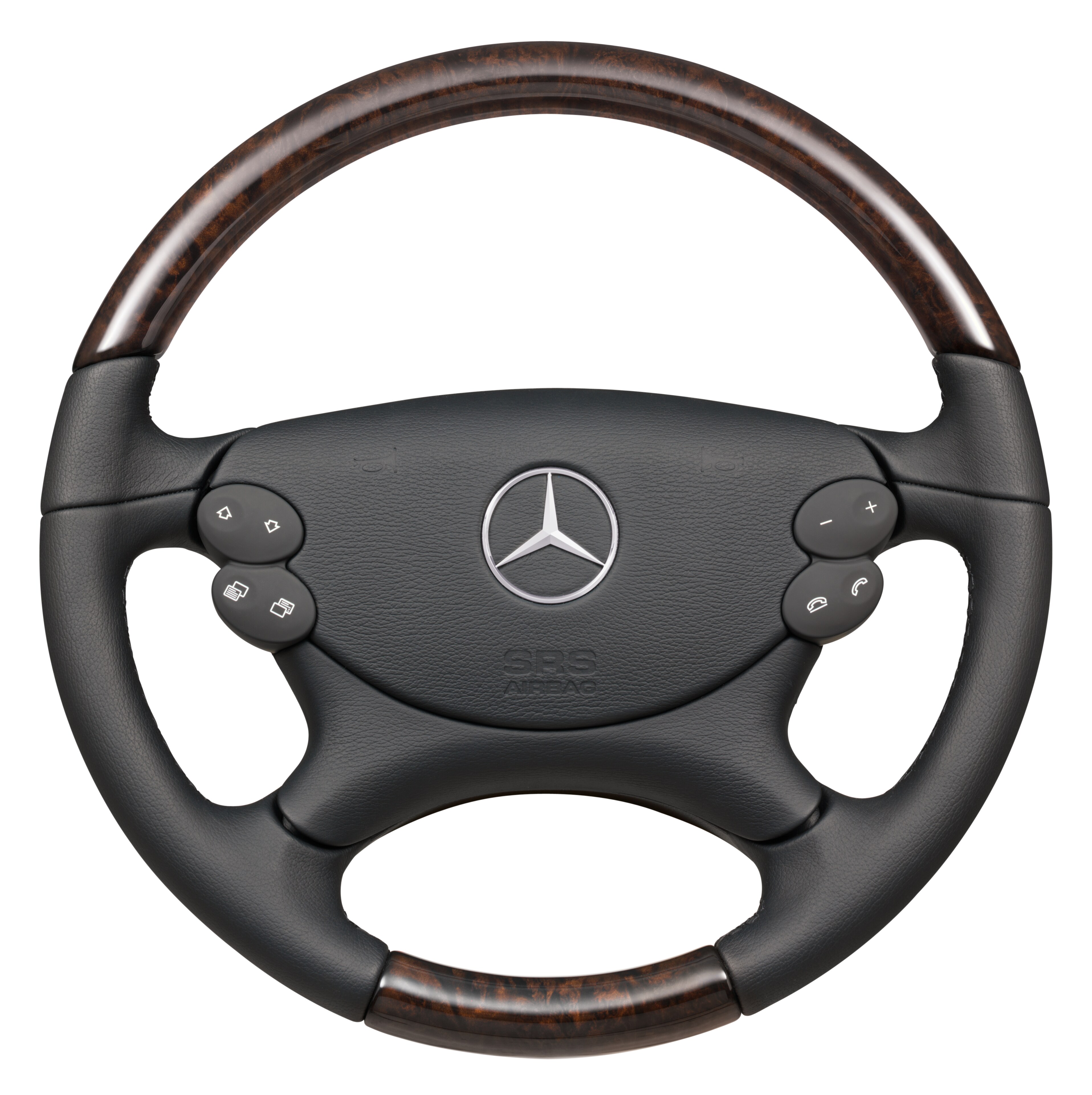 Mercedes-Benz - Holz-Leder-Lenkrad, Laurel glänzend Holz-Leder-Lenkrad, Laurel glänzend