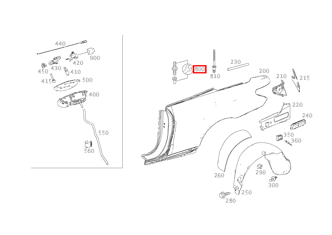 TEILESATZ GEWINDEBOLZEN REPARATURLOESUNG FUER ABGEBROCHENE SCHWEISSBOLZEN E 500/550 CABR. 207