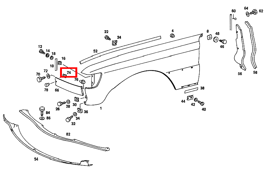 CLIPSMUTTER BLECHSCHRAUBE 450 SEL 6.9 116