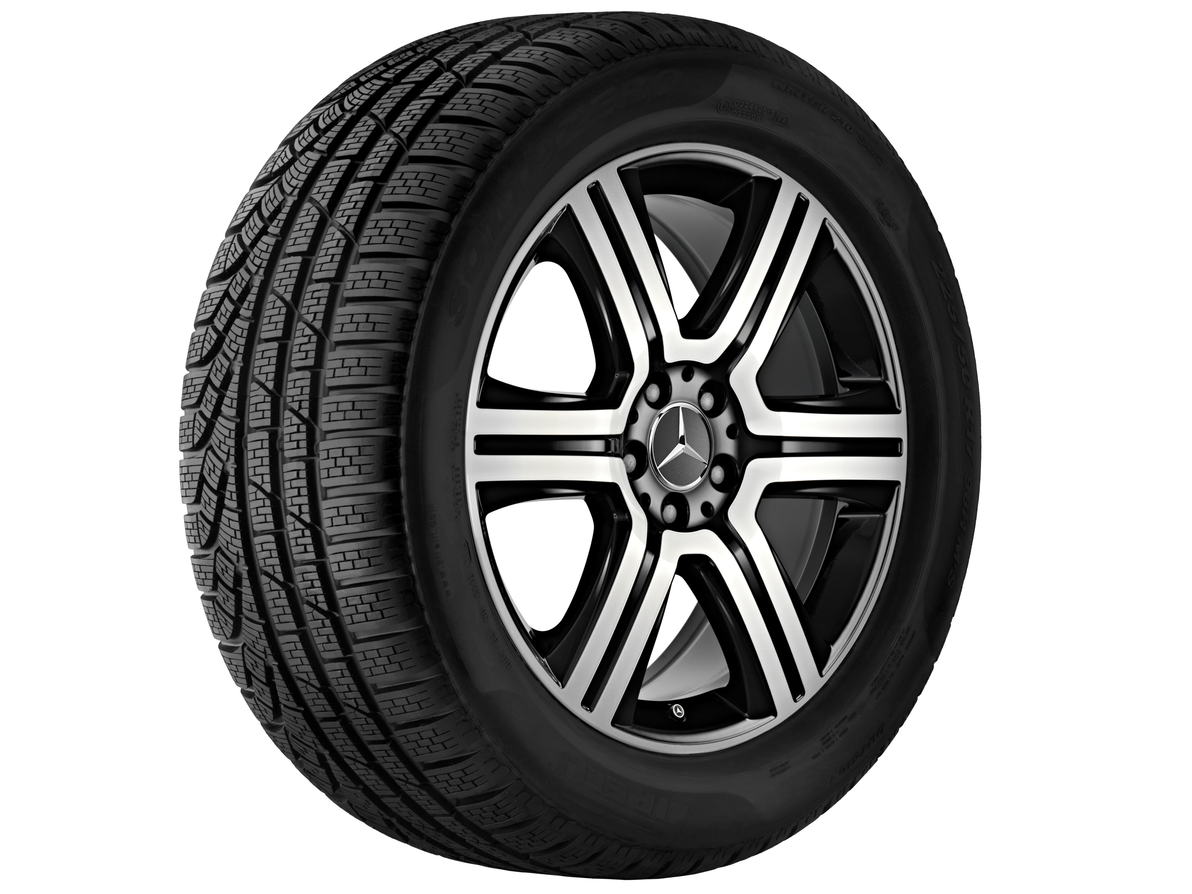 Mercedes-Benz - 6-Speichen-Rad, 48,3 cm (19 Zoll), glanzgedre 6-Speichen-Rad, 48,3 cm (19 Zoll), glanzgedre