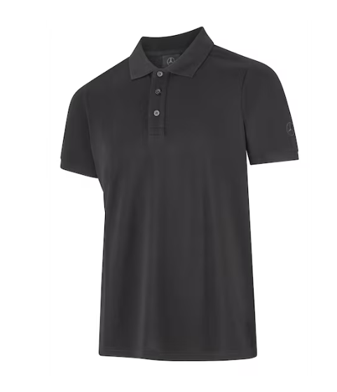 Poloshirt Herren, schwarz