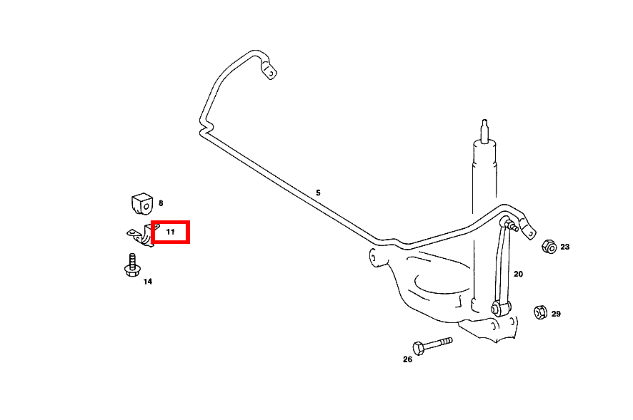 Bügel DREHSTAB AN RAHMEN 190 D 2.5 Turbo 201
