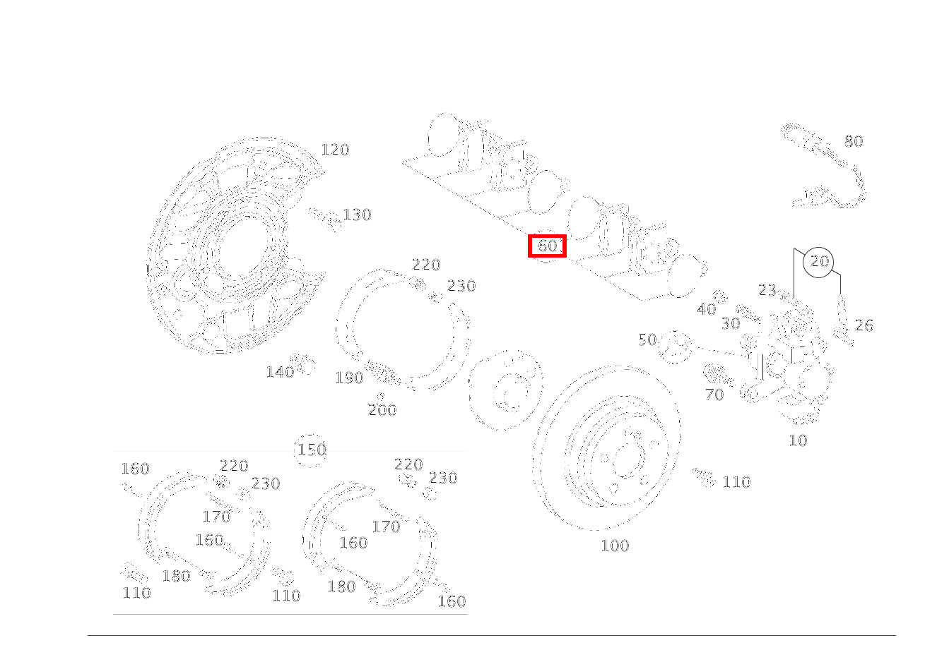 Teilesatz Bremsklotz TEILESATZ, OHNE VERSCHLEISSFUEHLER CL 30 CDI AMG 203