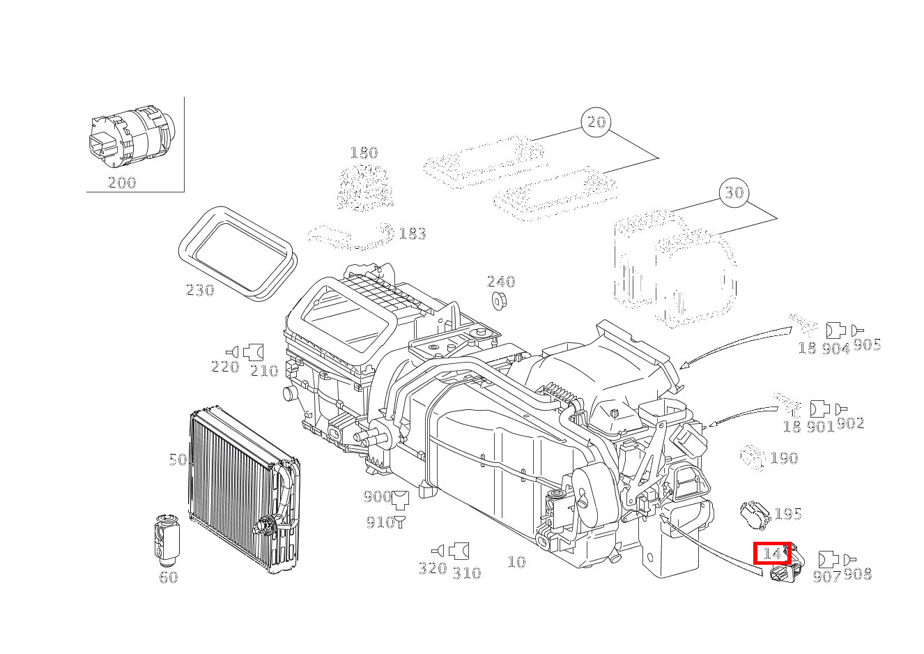 Temperatursensor VERDAMPFER Maybach 62 S (langer Radstand) 240 Temperatursensor VERDAMPFER Maybach 62 S (langer Radstand) 240