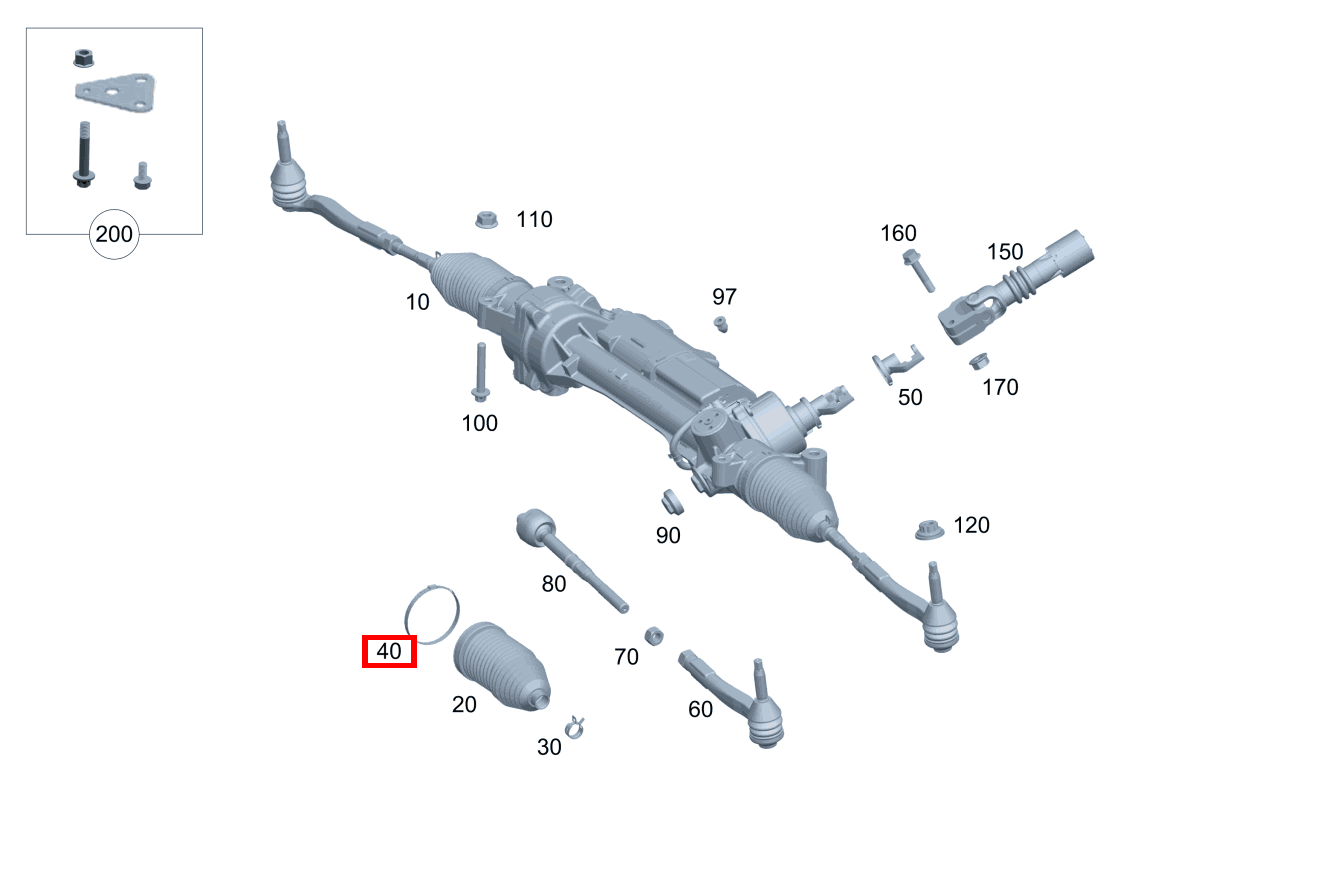 EINOHRKLEMME Innen links und rechts CLS 220 d 257
