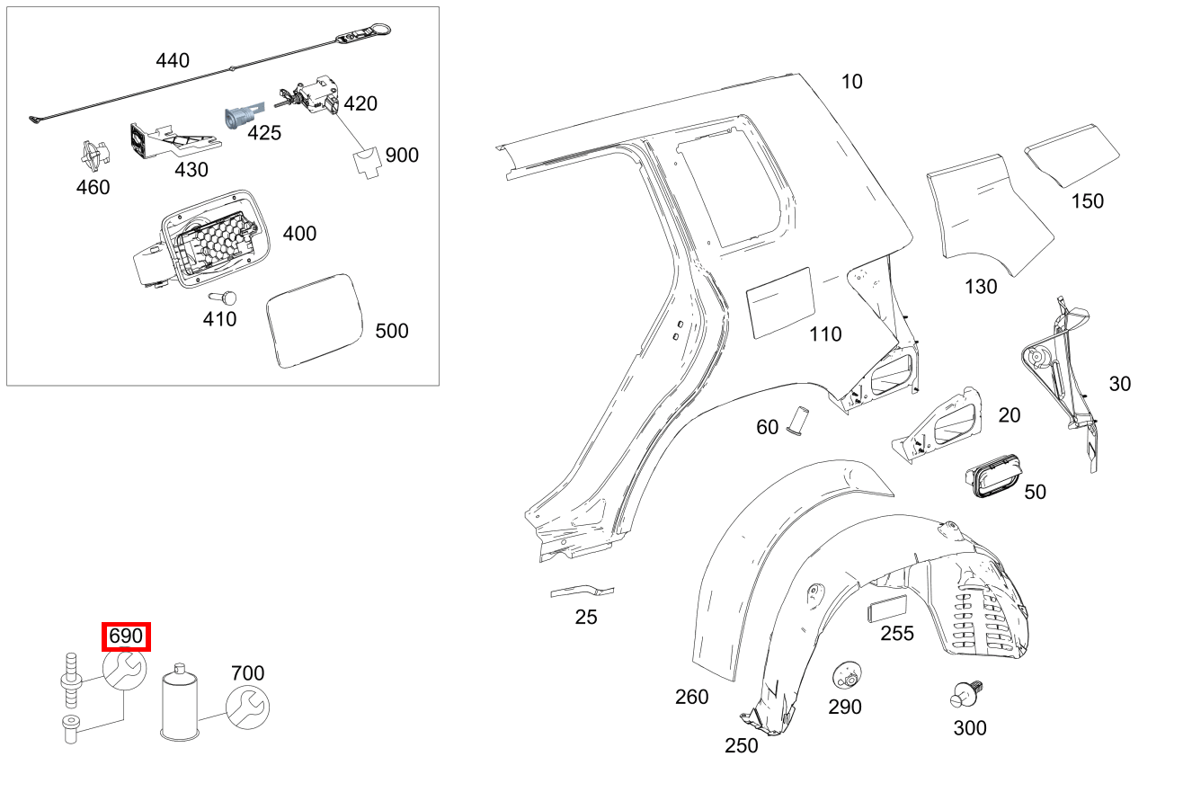 TEILESATZ GEWINDEBOLZEN REPARATURLOESUNG FUER ABGEBROCHENE SCHWEISSBOLZEN GLK 350 4MATIC 204