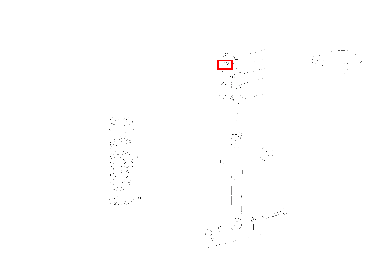 Sechskantmutter STOSSDAEMPFER AN RAHMEN; M10X1 CLK 55 AMG CABR. 208