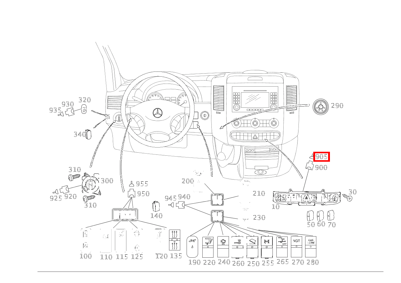 Kontaktfeder Oberes Bedienfeld N72/1.2; 1.0-2.5 MM2 SPT 906