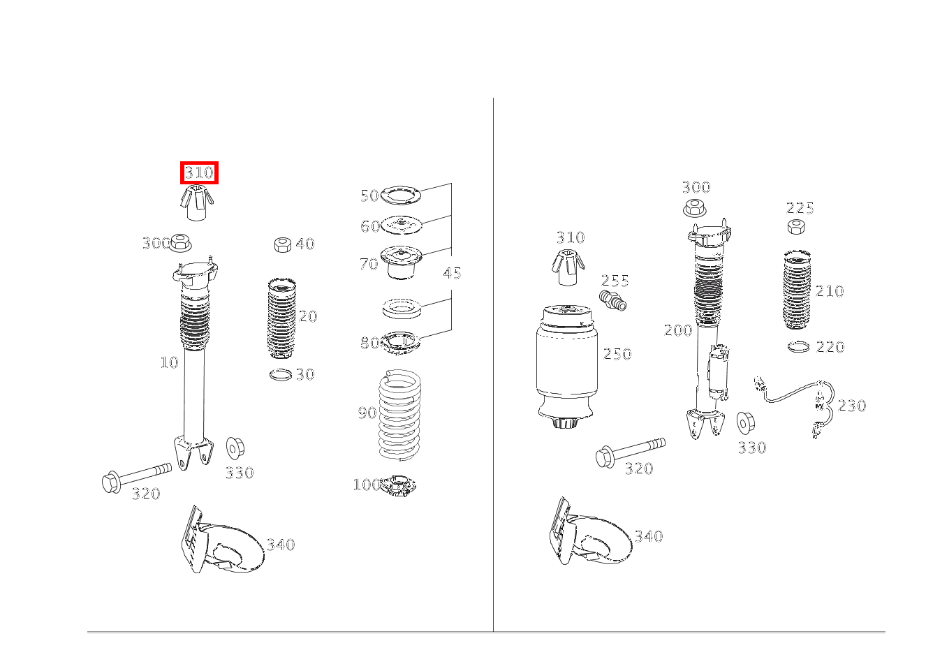 DICHTRINGHALTER FEDER AN AUFBAU Mercedes-AMG GLE 63 S 4MATIC Coupé 292