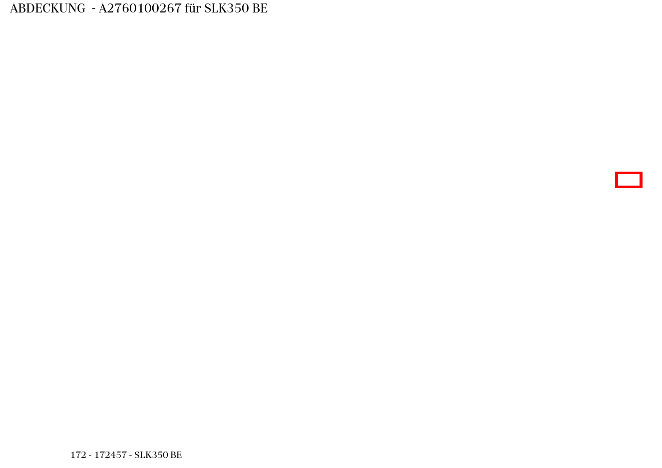 Abdeckung SLK350 BE 172