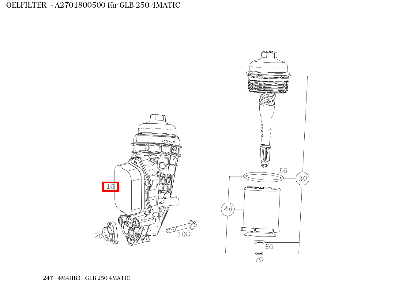 Ölfilter GLB 250 4MATIC 247 Ölfilter GLB 250 4MATIC 247