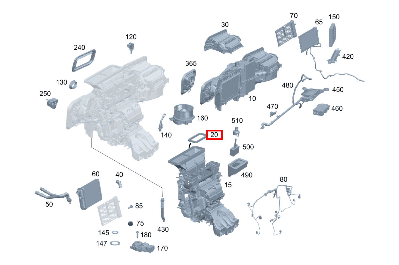 ABDICHTUNG LUFTKANAL Dichtung GLE 350 e 4MATIC Coupé 463