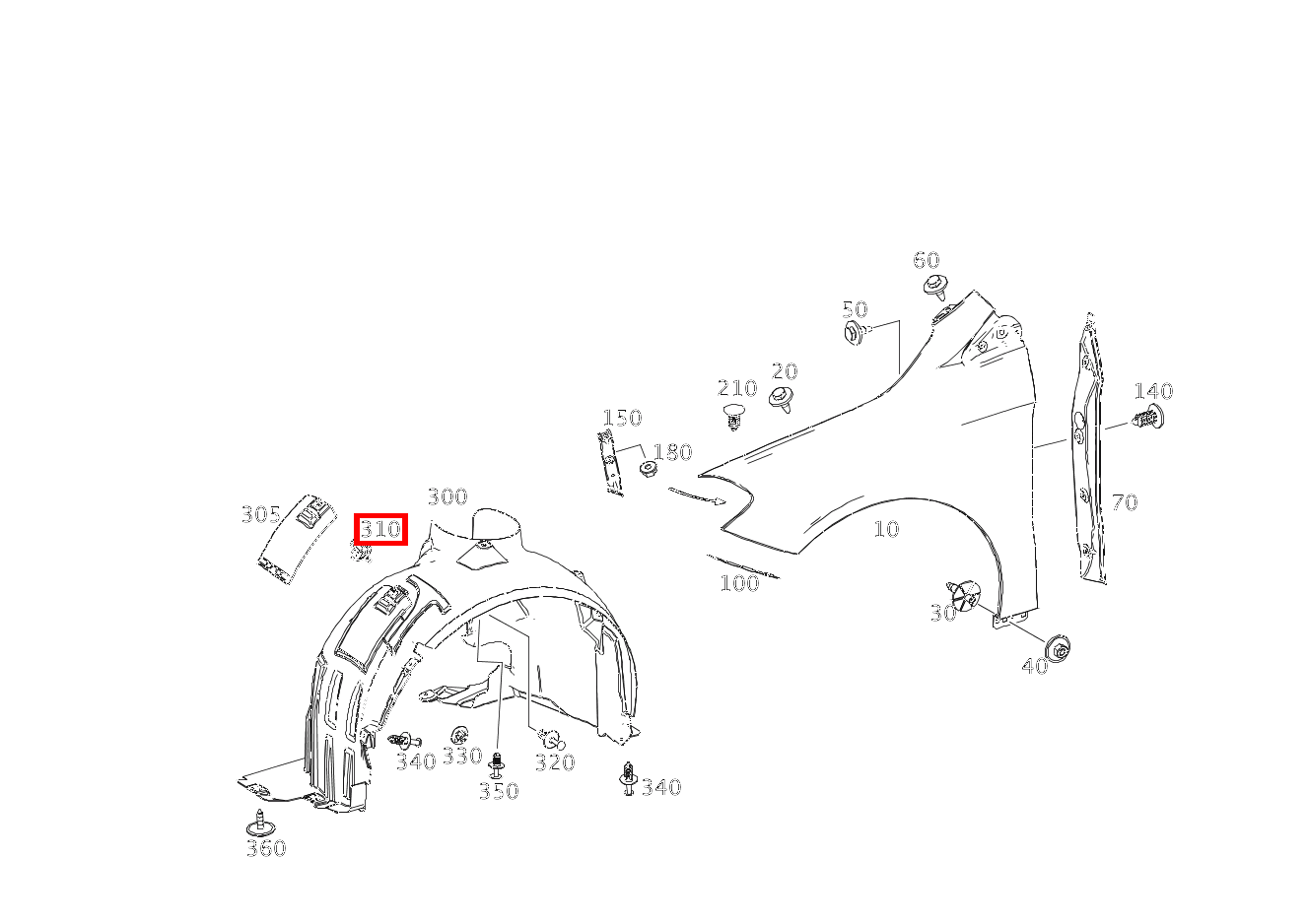 Verschluss RECHTS B220 4M 246