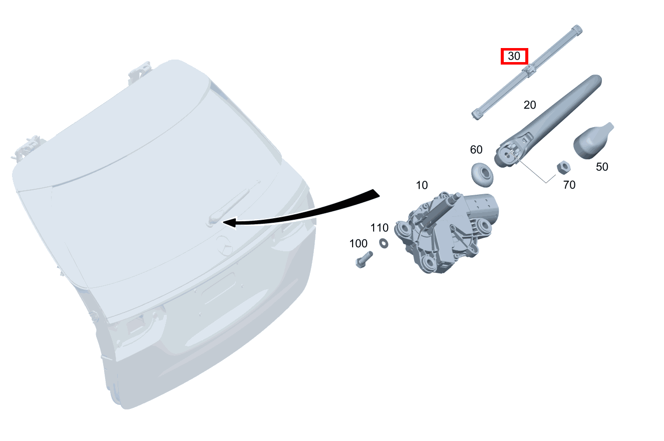 Wischerblatt Fondtür E350 213