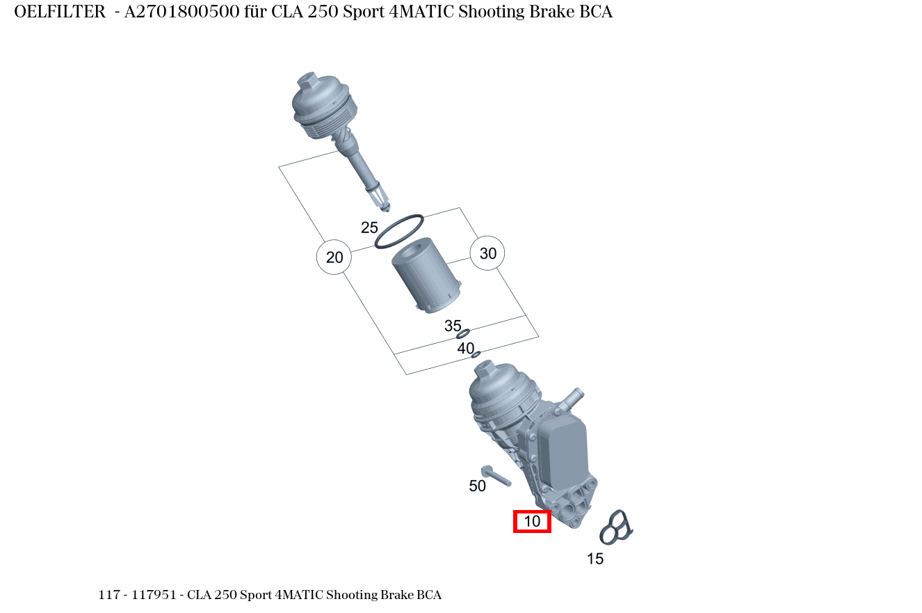 Ölfilter CLA 250 Sport 4MATIC Shooting Brake BCA 117 Ölfilter CLA 250 Sport 4MATIC Shooting Brake BCA 117