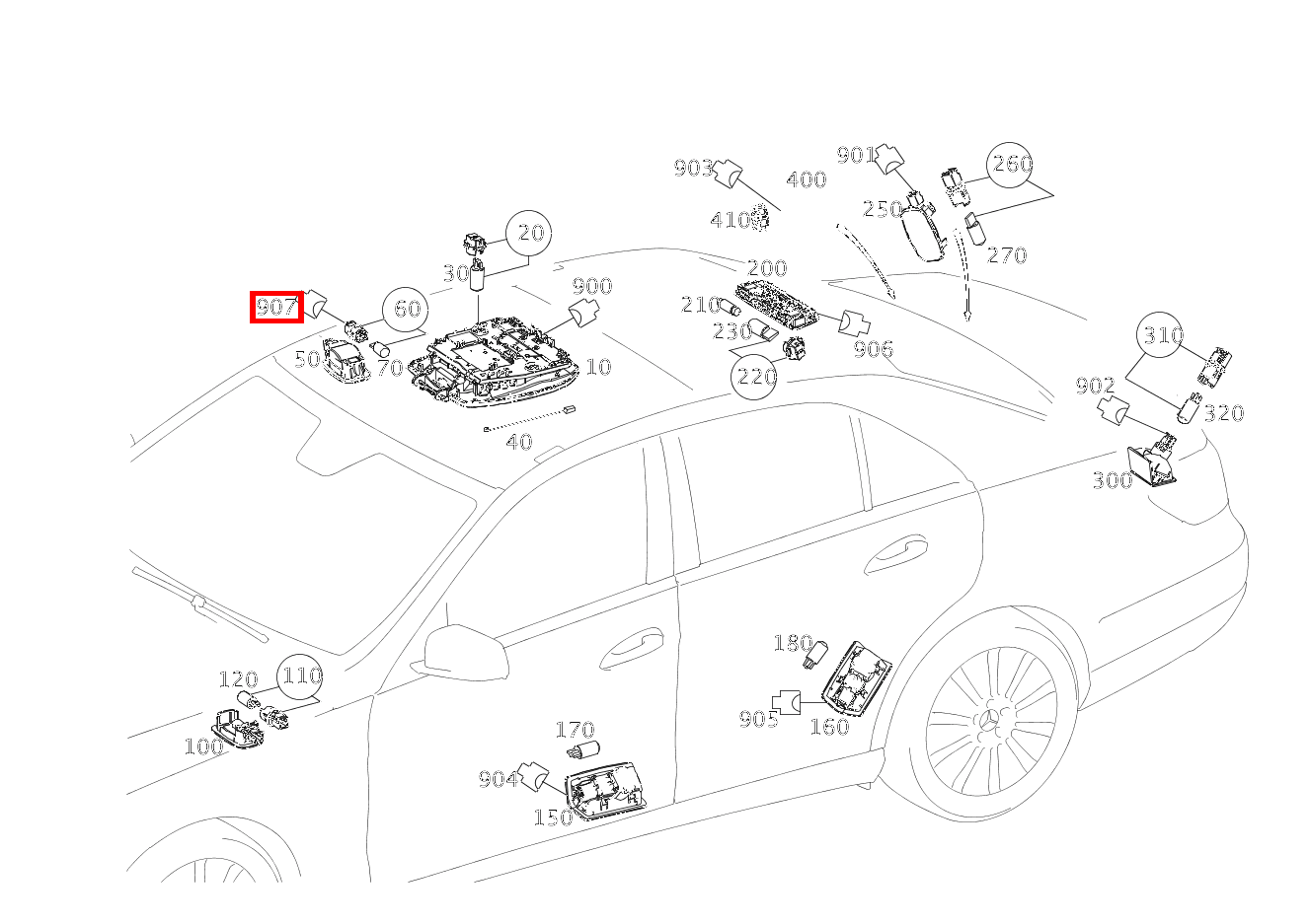 Stecker SONNENBLENDE LINKS UND RECHTS E14/1, E14/2; 2-PIN MQS E 350 4MATIC Limousine BCA 212 Stecker SONNENBLENDE LINKS UND RECHTS E14/1, E14/2; 2-PIN MQS E 350 4MATIC Limousine BCA 212