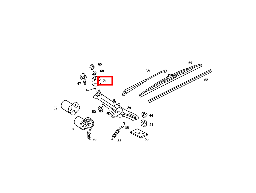 KAPSEL ABDECKUNG WISCHERACHSE 420 SEC COUPE mit Automatic 126