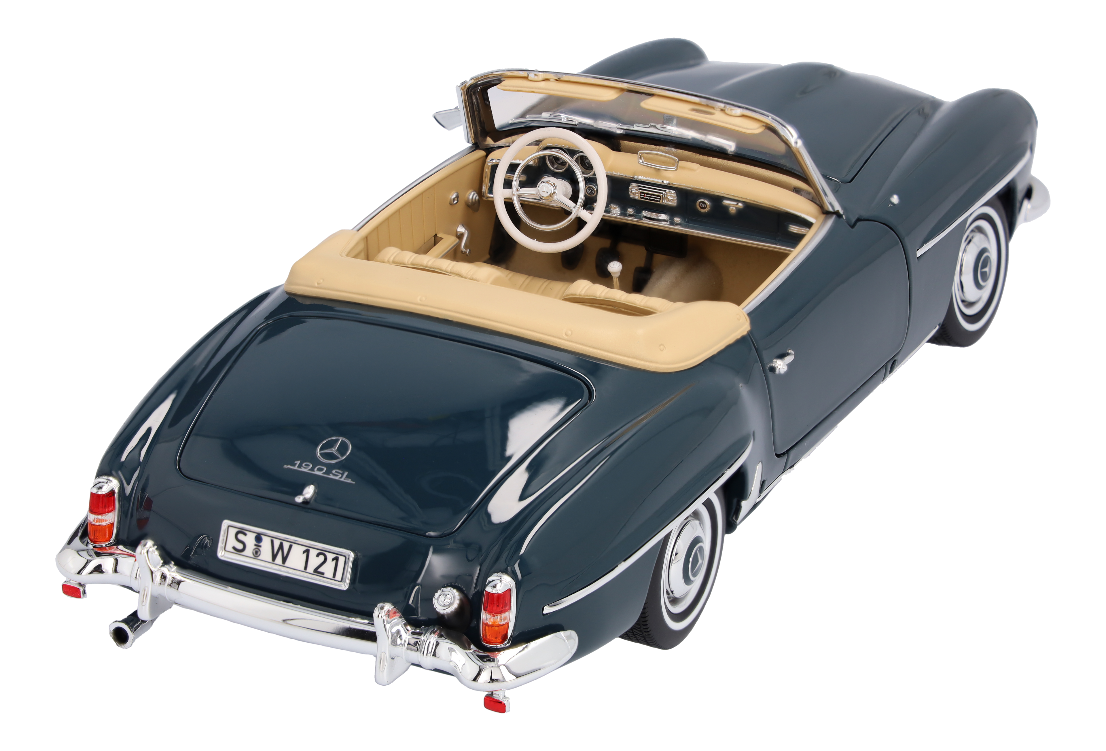 190 SL Roadster W 121 (1954-1963) graublau, Norev, 1:18
