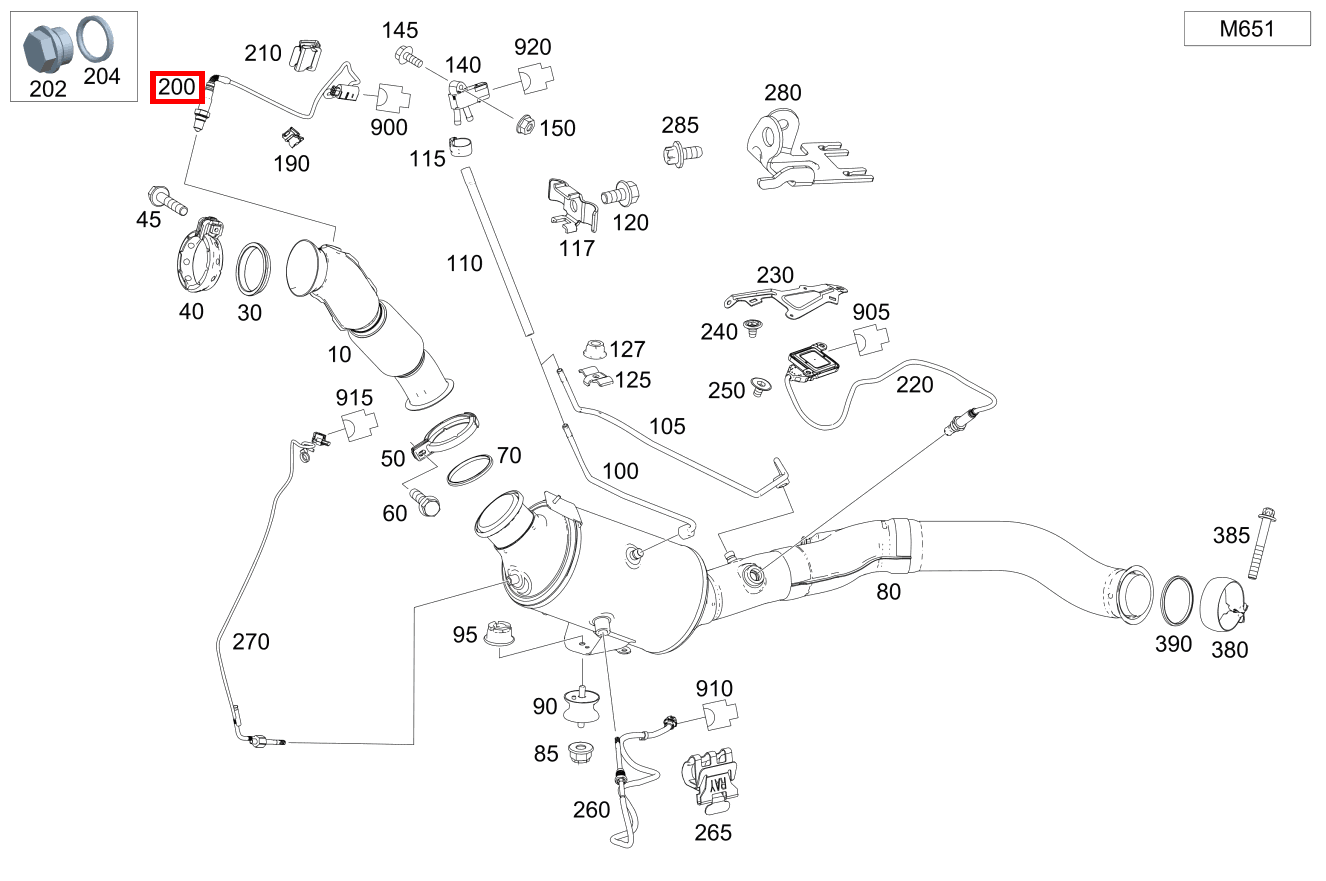 Lambdasonde Vor Katalysator ML 250 BT 166 Lambdasonde Vor Katalysator ML 250 BT 166