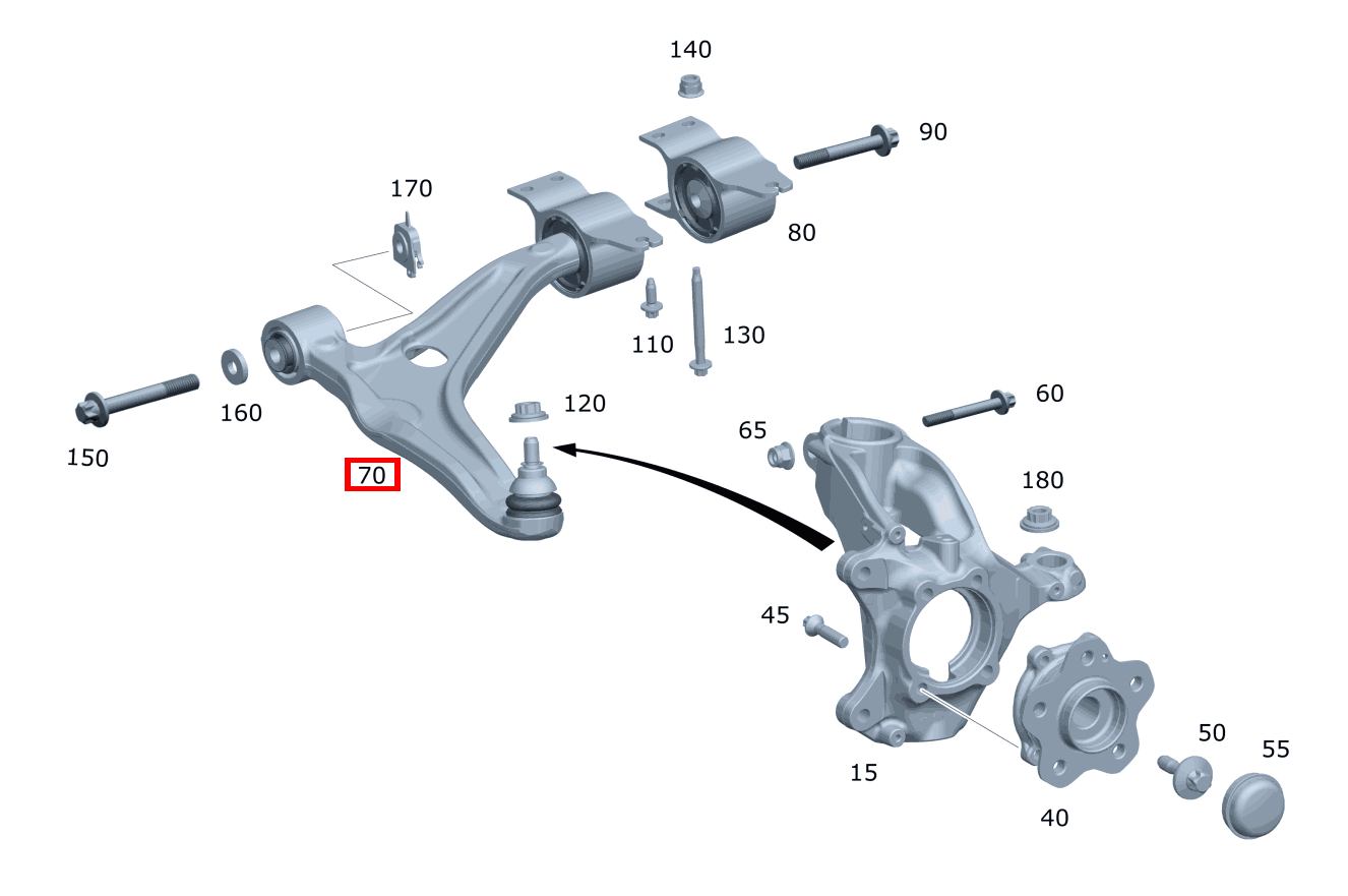 Querlenker Vorn links A 200 Limousine 246 Querlenker Vorn links A 200 Limousine 246