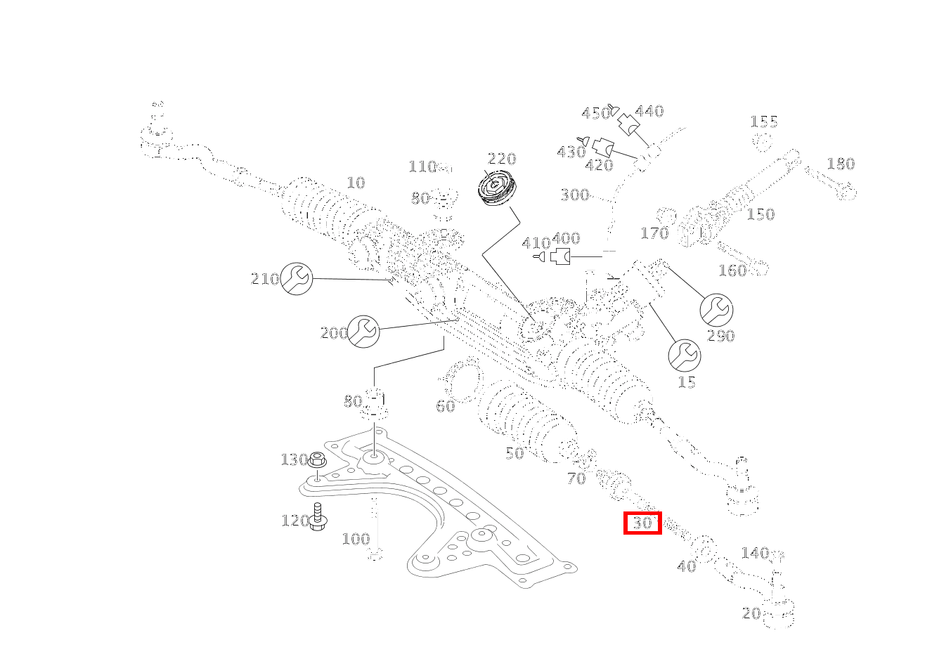 Spurstange Innen links und rechts CLS 55 AMG 219