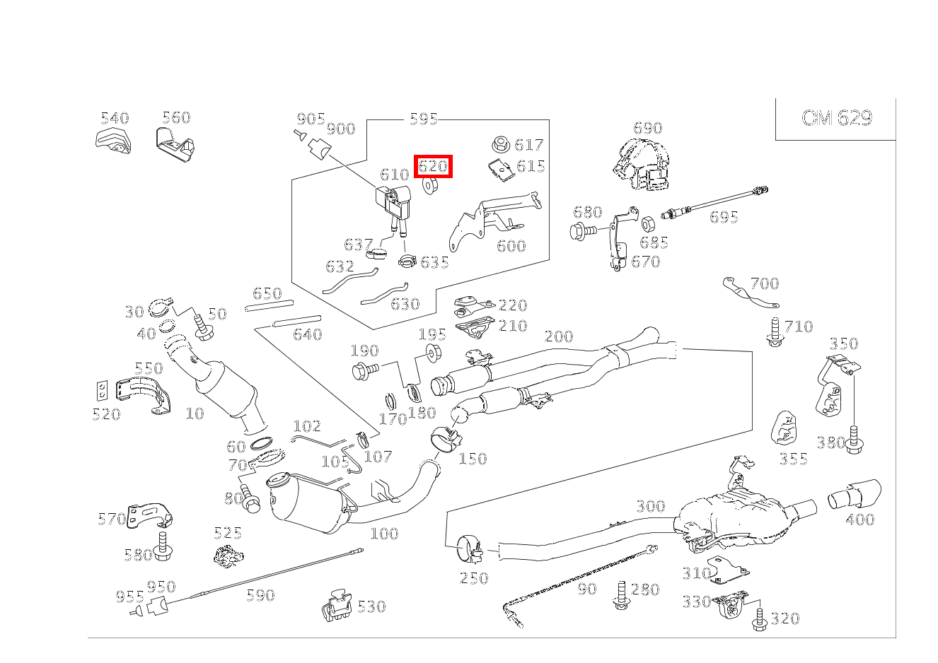 Mutter BEFESTIGUNG DRUCKSENSOR; M6 GL420CDI 4M 164