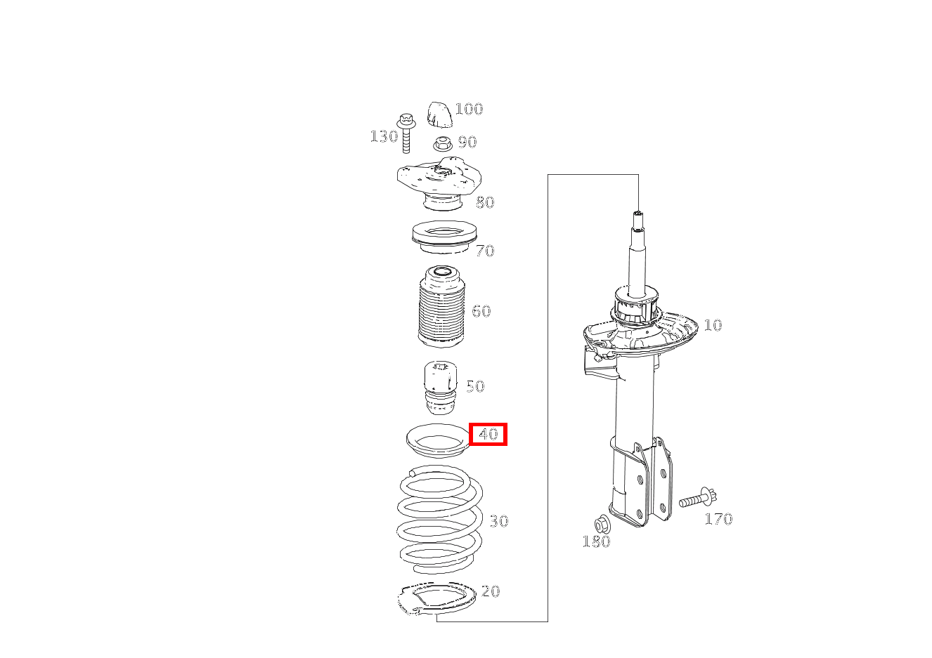 Schraubenfederbeilage OBEN LINKS UND RECHTS GLK 350 4MATIC 204