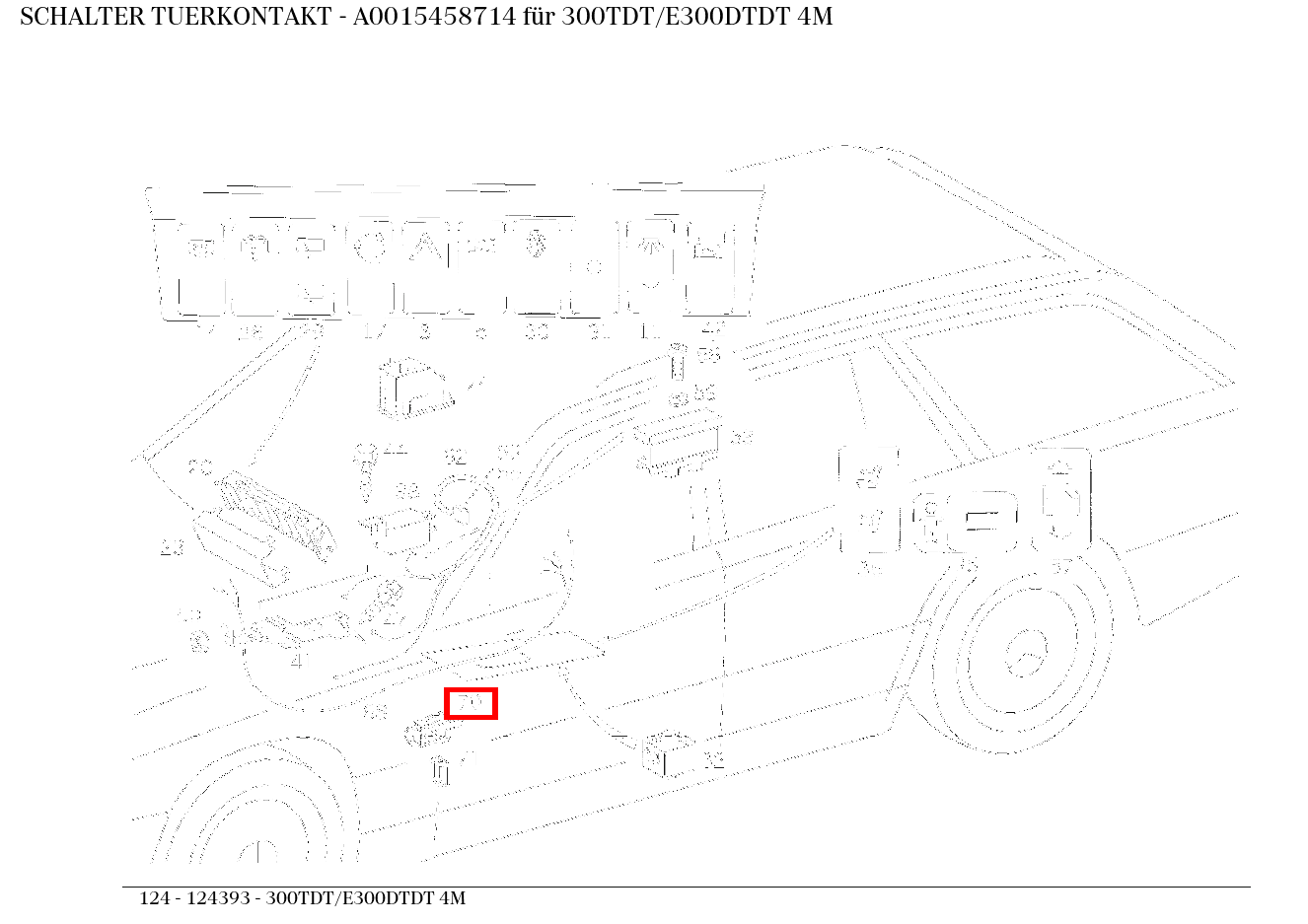 Schalter TUERKONTAKT 300TDT/E300DTDT 4M 124
