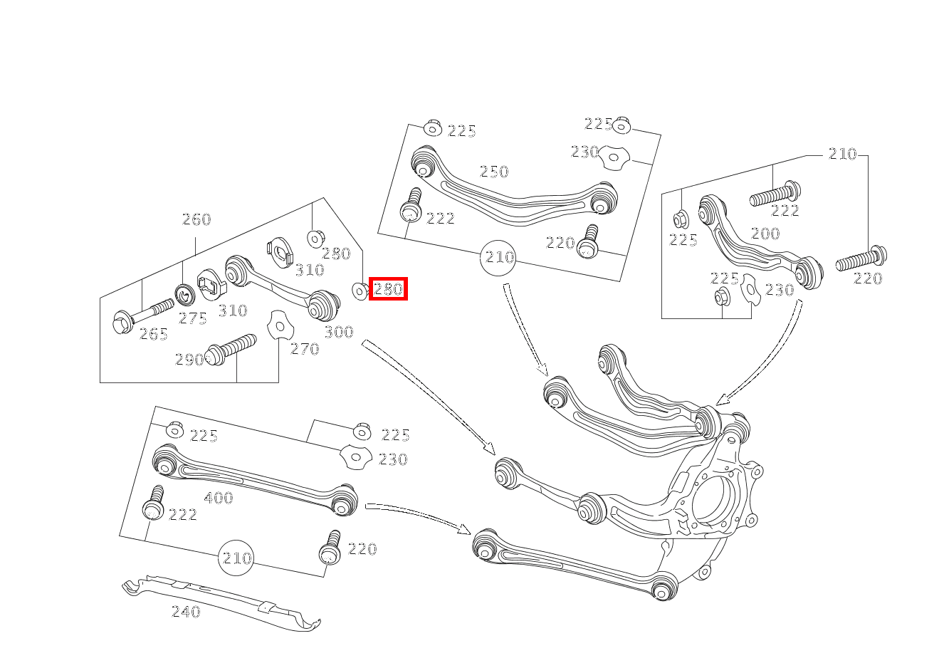 Mutter Spurstange an Radträger; M12X1.5 CL500 4M BE 216