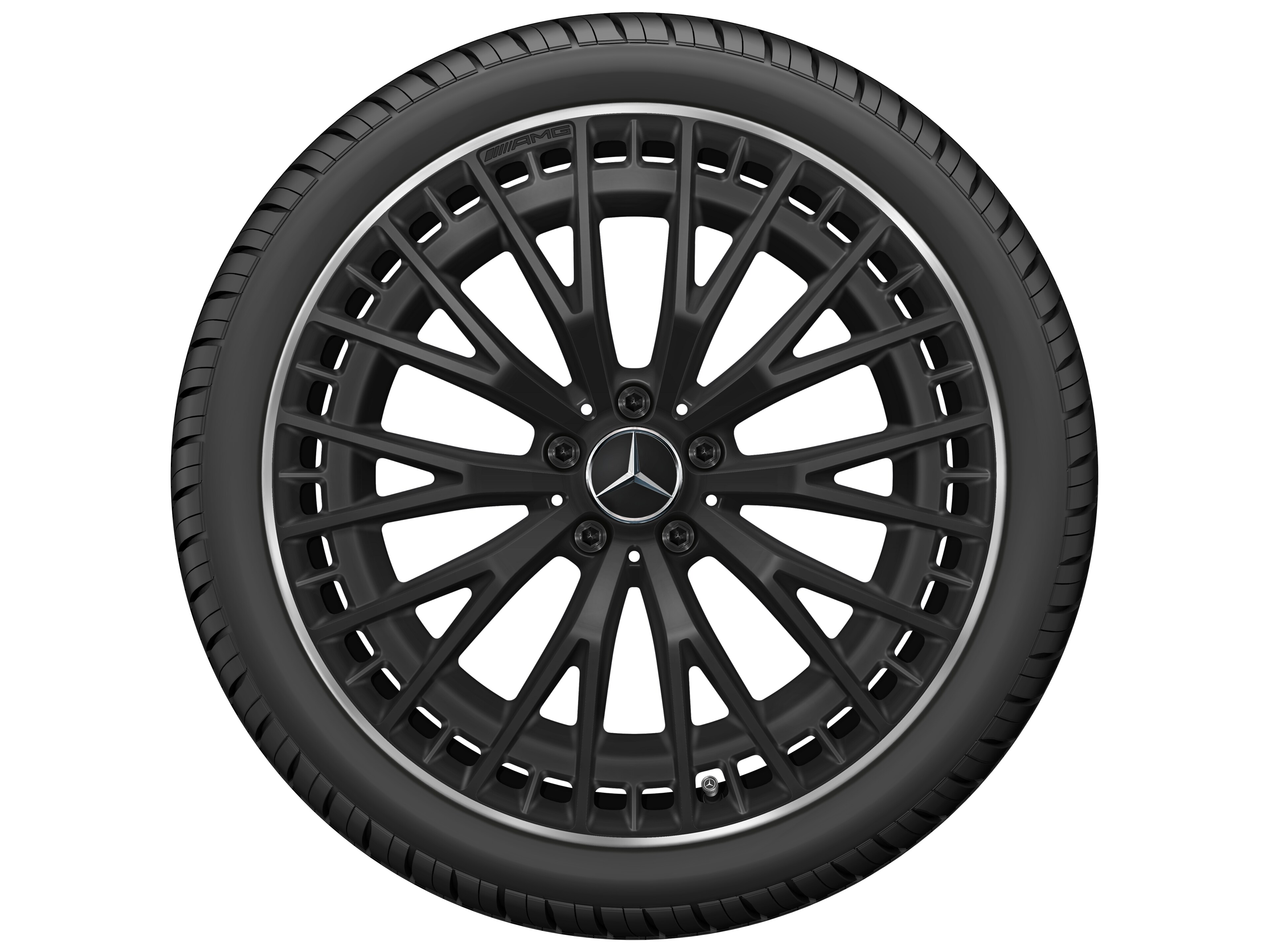 Mercedes-Benz - AMG Vielspeichen-Rad, 21 Zoll, 10 J x 21 ET 24, schwarz matt
