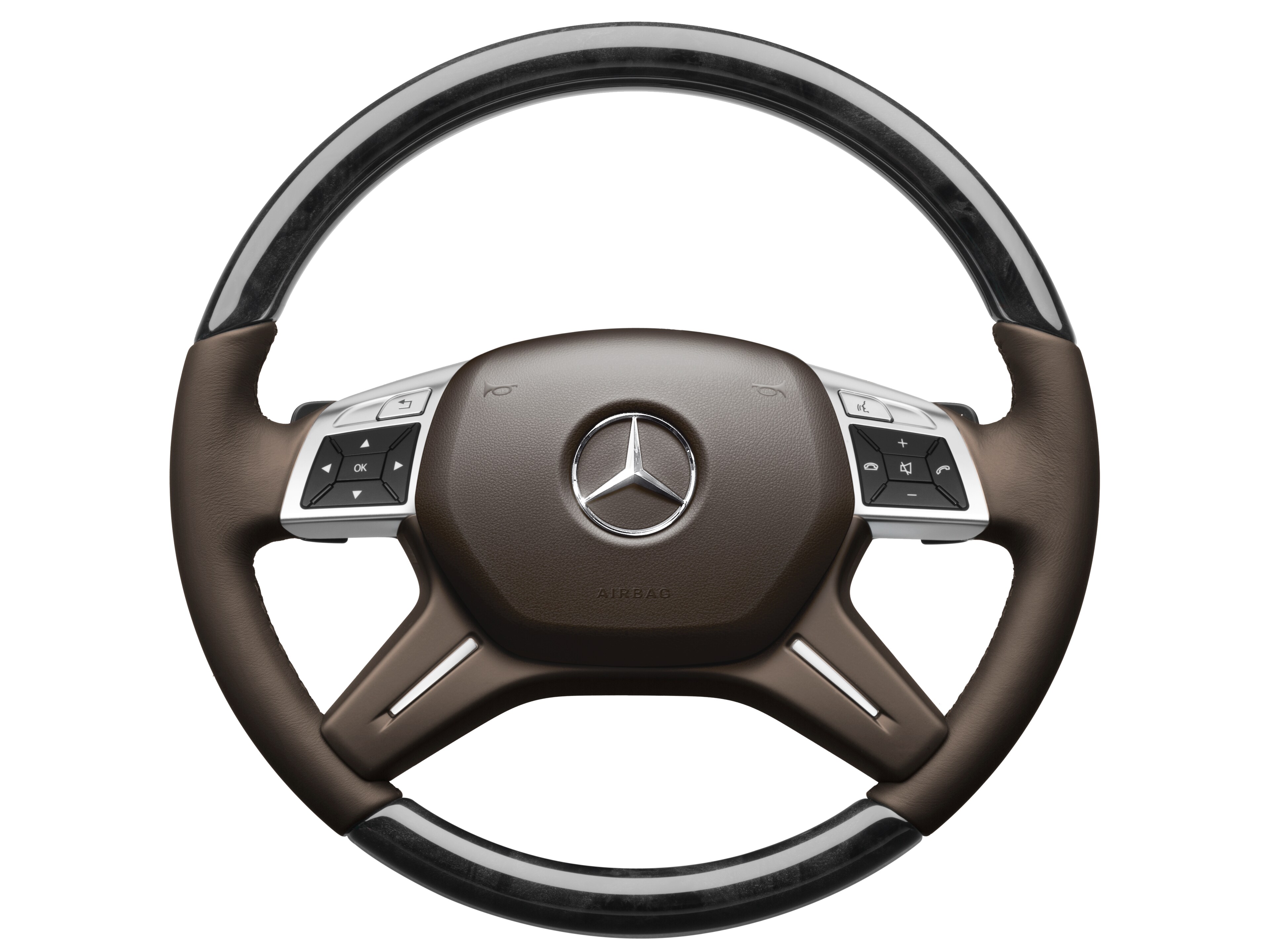Mercedes-Benz - Holz-Leder-Lenkrad, mit LSP Holz-Leder-Lenkrad, mit LSP