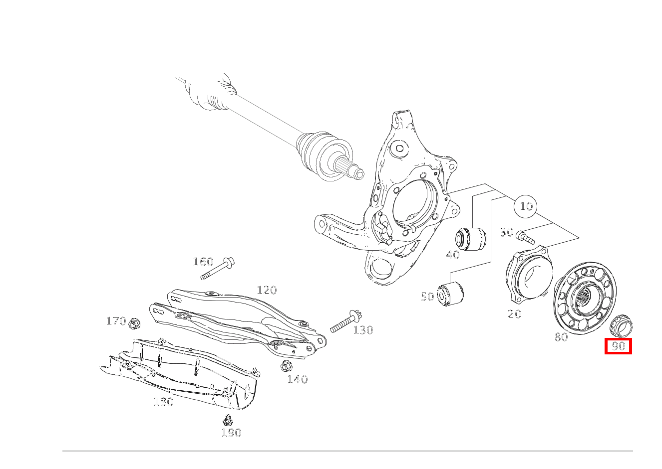 BUNDMUTTER HA-WELLE HINTERACHSWELLE AN RADFLANSCH LINKS UND RECHTS Mercedes-AMG CLS 53 4MATIC+ 257 BUNDMUTTER HA-WELLE HINTERACHSWELLE AN RADFLANSCH LINKS UND RECHTS Mercedes-AMG CLS 53 4MATIC+ 257
